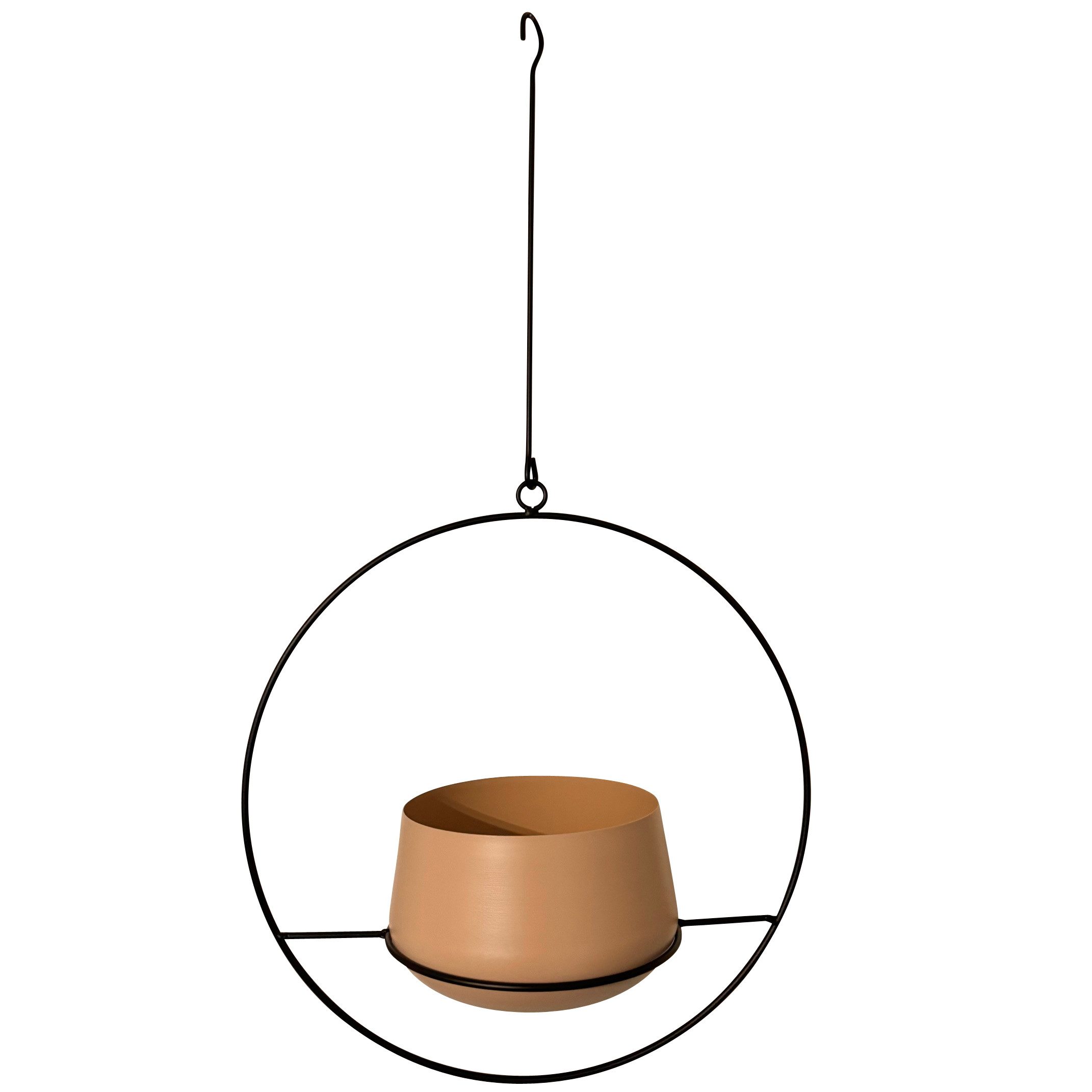 Online-Fuchs Blumentopf zum Aufhängen, hängender Pflanzenschale, moderne Blumenampel (aus Metall gefertigt, Schale 18 cm groß), modern - clean - Outdoor geeignet