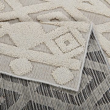 Teppich Askja, LeGer Home by Lena Gercke, rechteckig, Höhe: 18 mm, mit Woll-Look, Hoch-Tief Effekt, Teppich im Boho Stil