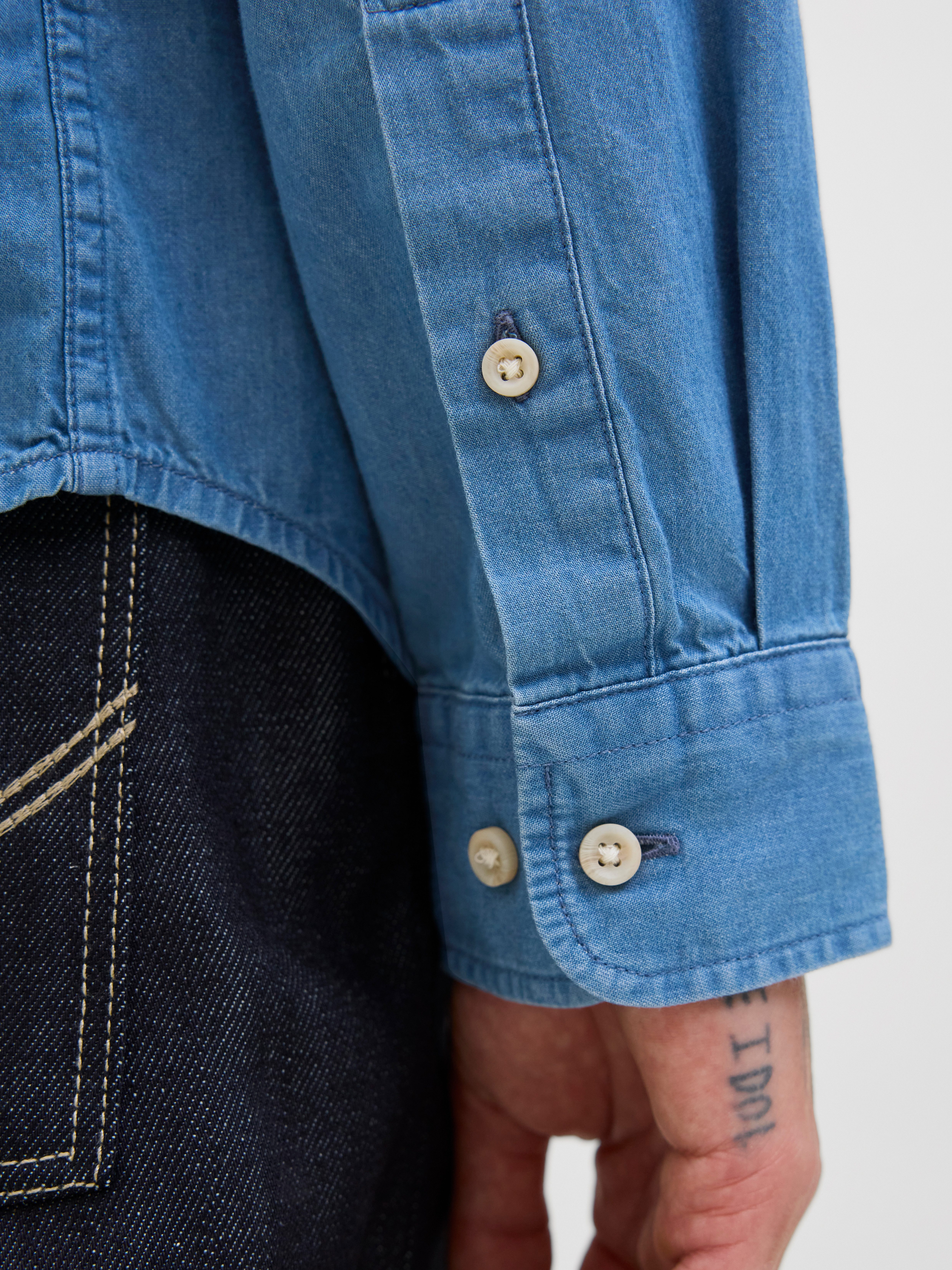 Jack & Jones Langarmhemd JJEPERFECT DENIM SHIRT LS NOOS