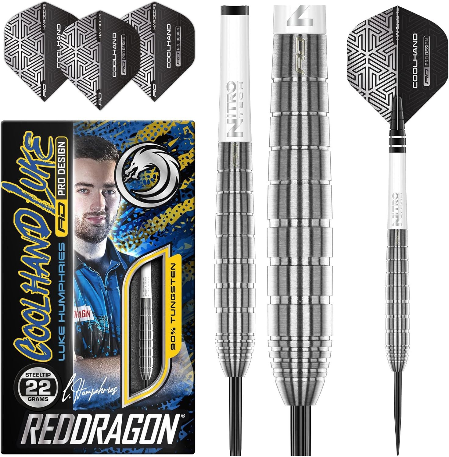 Dartpfeil RED DRAGON Luke Humphries TX1 22 Gramm Premium Wolfram Steeltip Dart