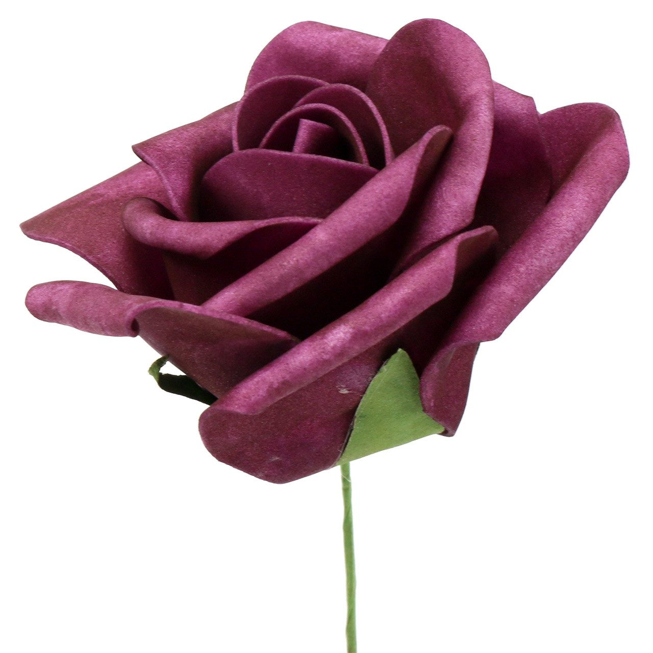 Kunstblume Foam-Rose Ø10cm Mauve 8 Stück Dekoration Hochzeit DIY, Florists Products, Höhe 5 cm