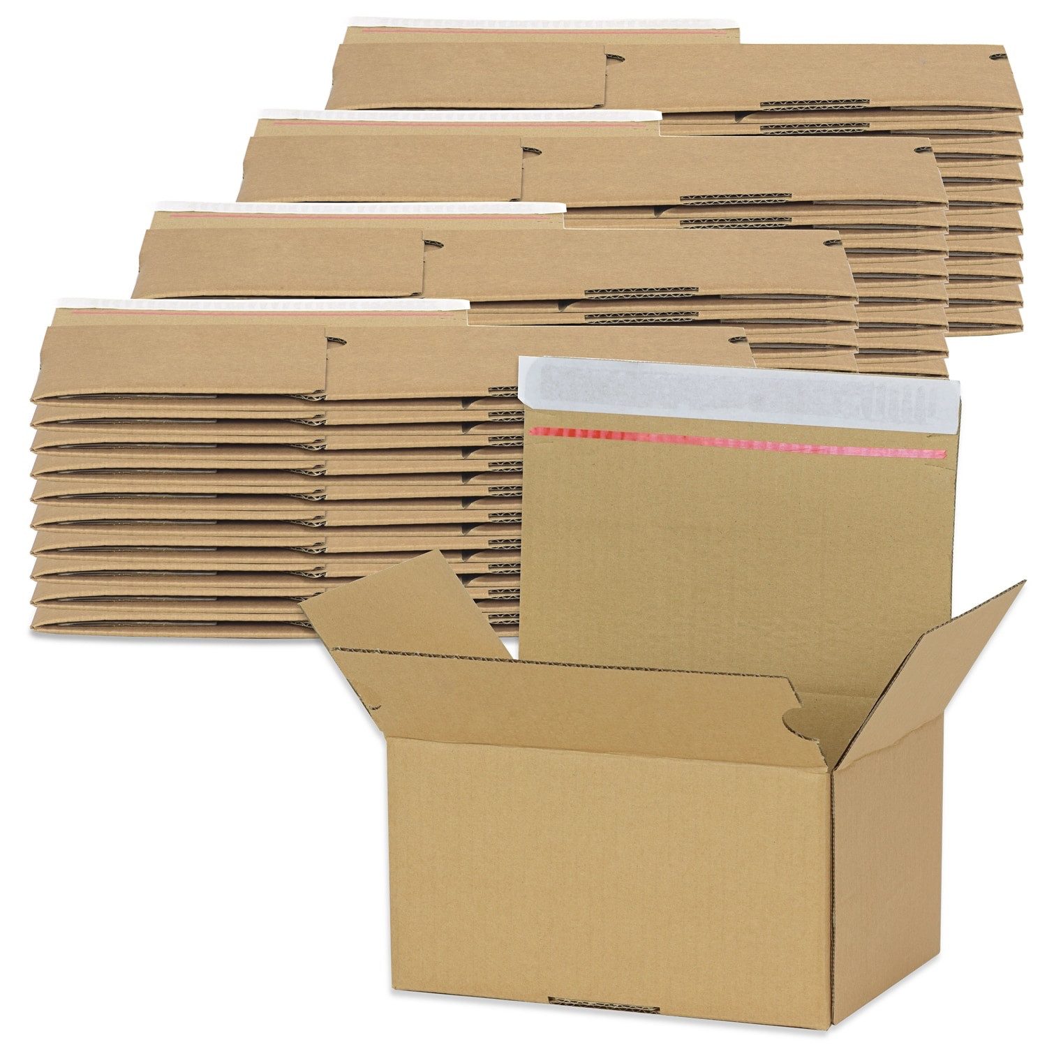 Oputec Versandkarton 40x Automatikkarton AK-35 Blitzboden selbstklebend 213x153x109 mm