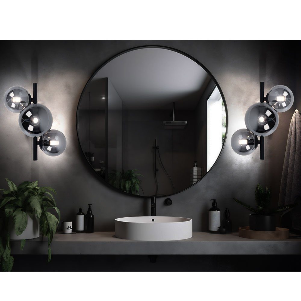 GLOBO LIGHTING LED Deckenleuchte, Leuchtmittel inklusive, Warmweiß, LED Deckenleuchte mit Glas Strahler Kugel Deckenlampen