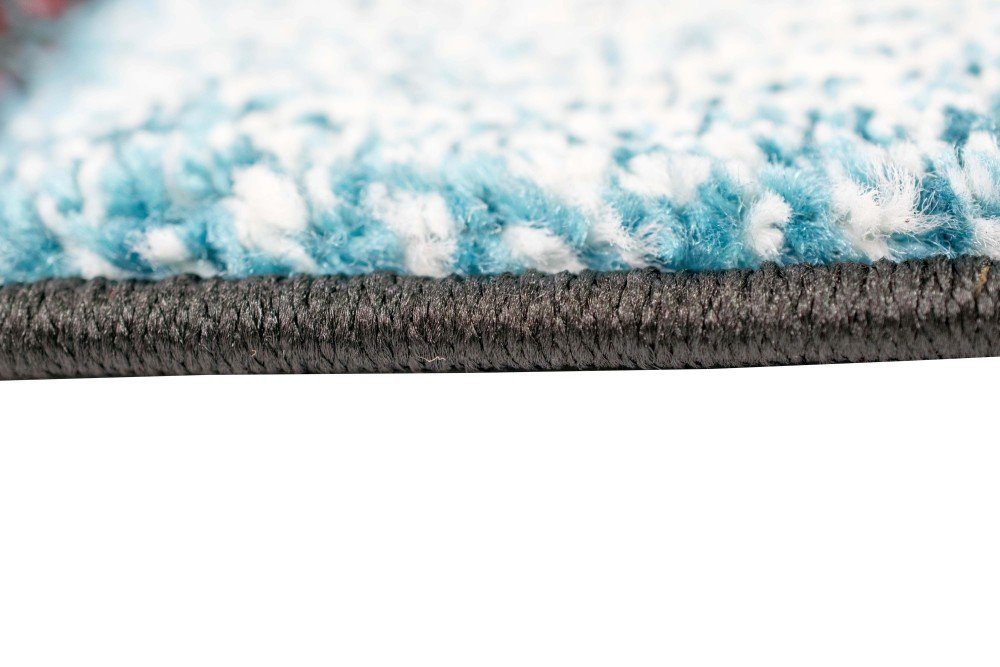 Carpetia Teppich Teppich modern Teppich Wohnzimmer Karo bunt gelb rot blau grün, rechteckig, Höhe: 13 mm – Bild 5 von 5