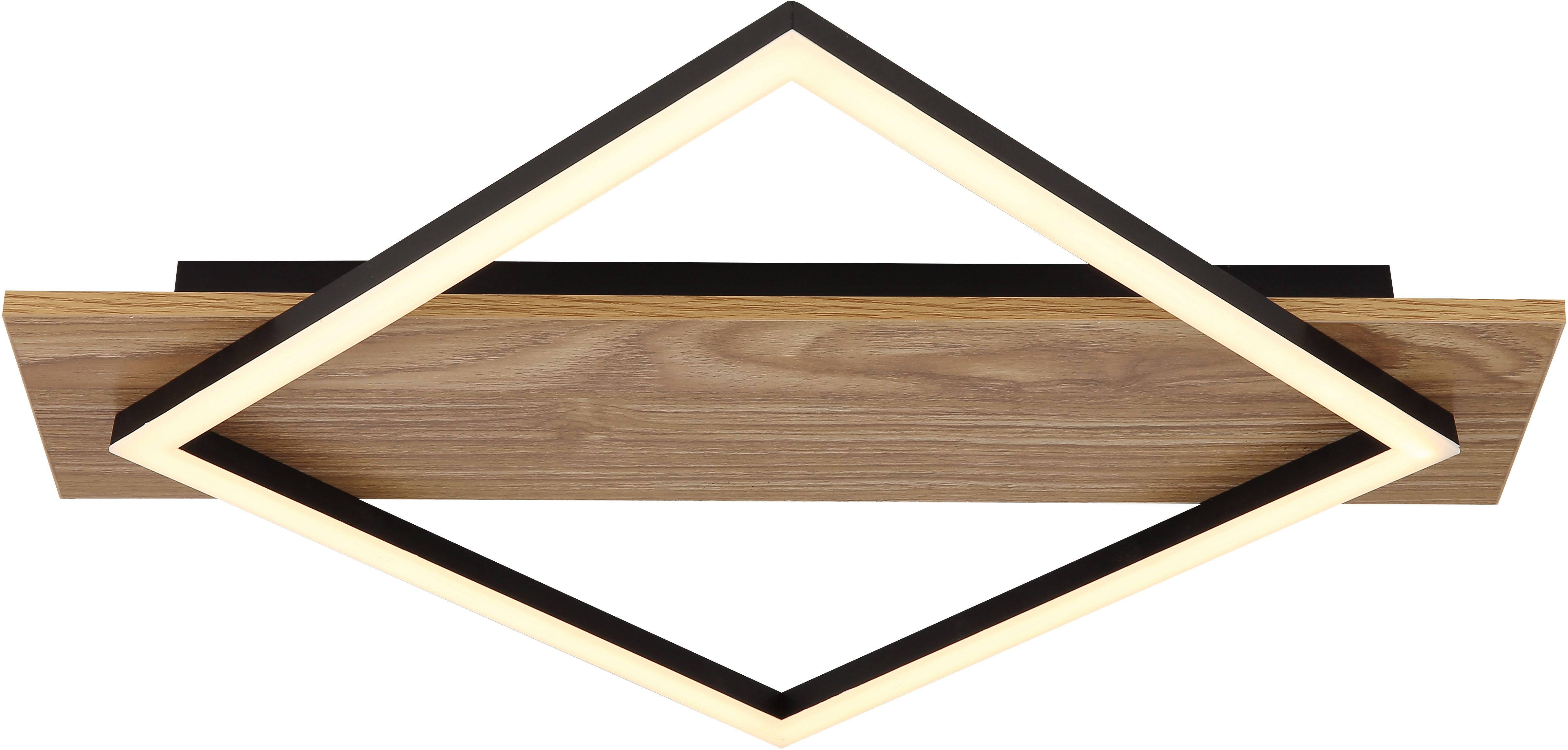 GLOBO LIGHTING LED Deckenleuchte BEATRIX I, LED fest integriert, Warmweiß, Deckenlampe/3000K/Quadrat