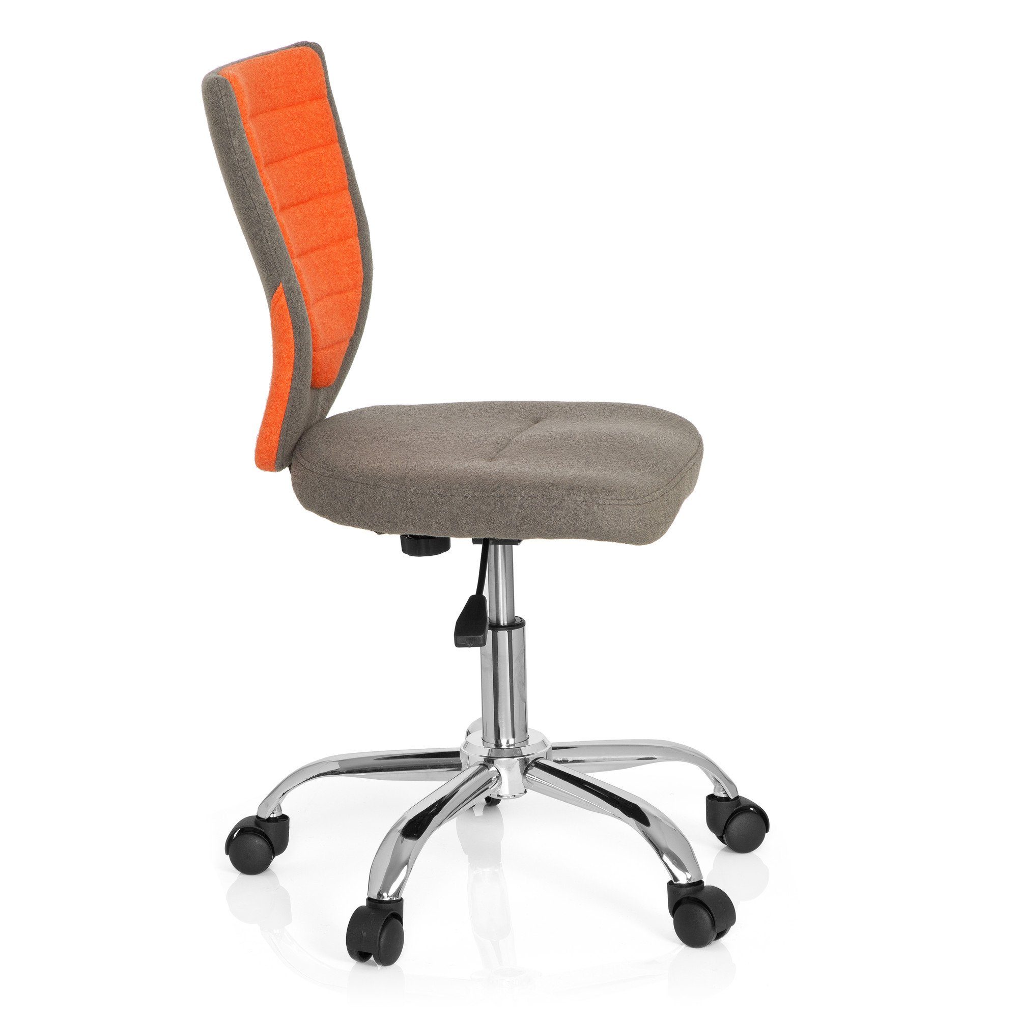 Stoff OFFICE ohne KIDDY Grau/Orange Drehstuhl hjh (1 St), COMFORT Armlehnen Kinderdrehstuhl ergonomisch mitwachsend,