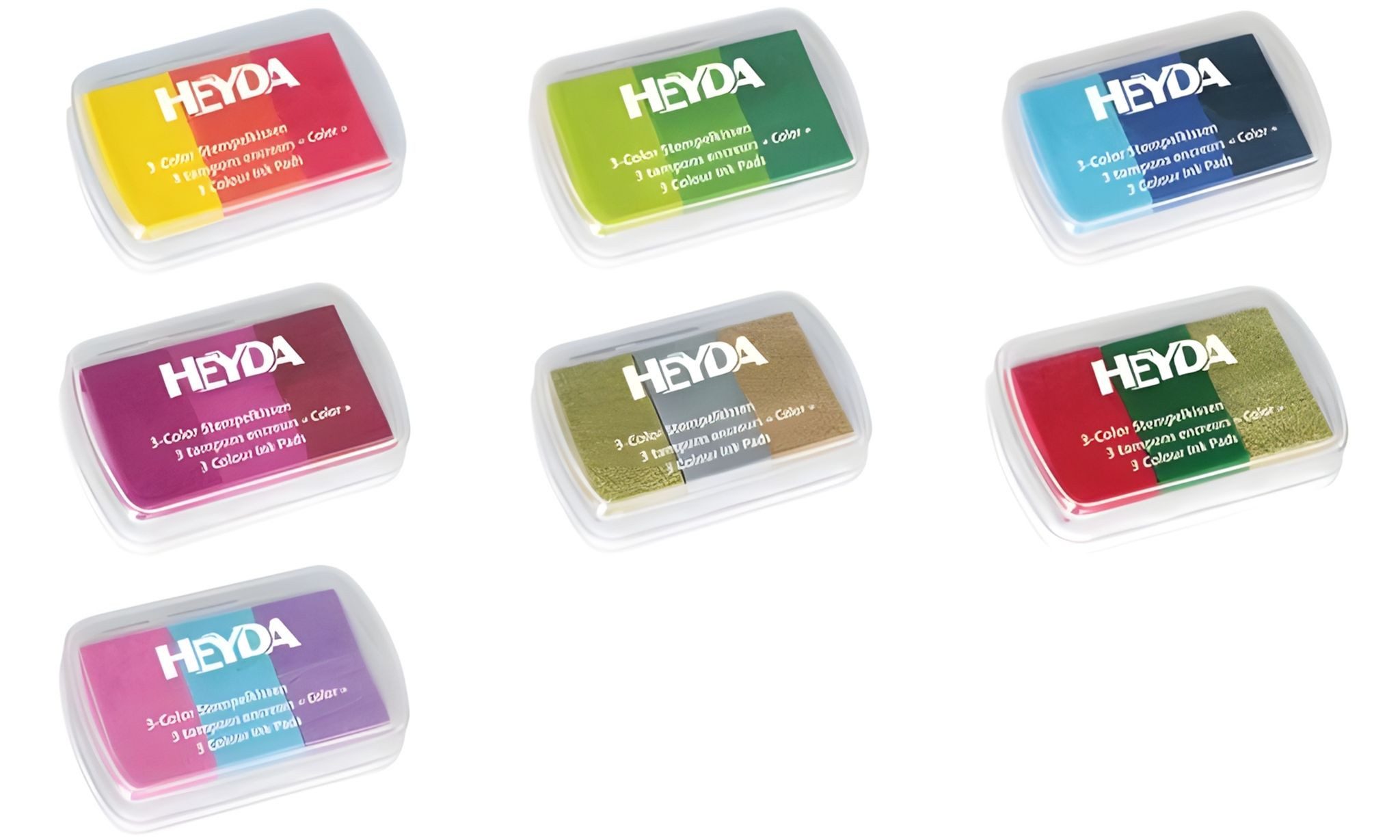 Heyda Stempel Stempelkissen 3Color go/si/ku HEYDA 20-4888466 60x30mm