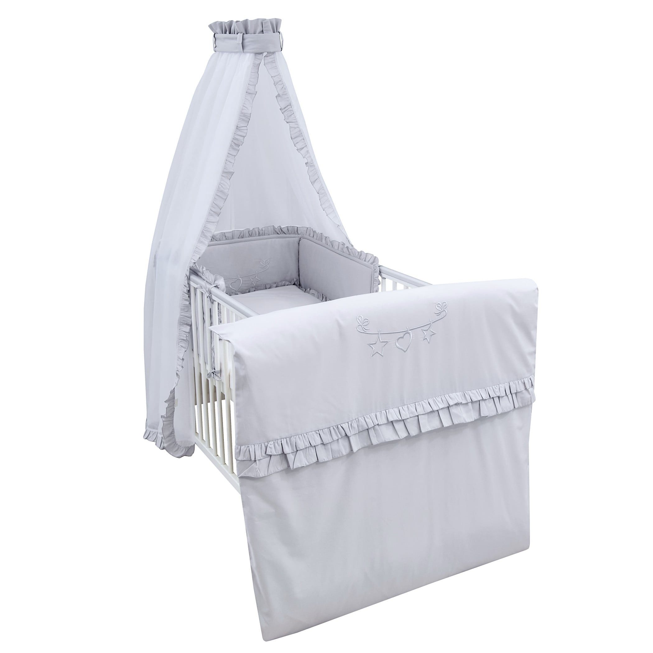 Baby-Delux Komplettbett Babybett Jack Komplettset Royal Rüsche, 10-tlg., Ki günstig online kaufen