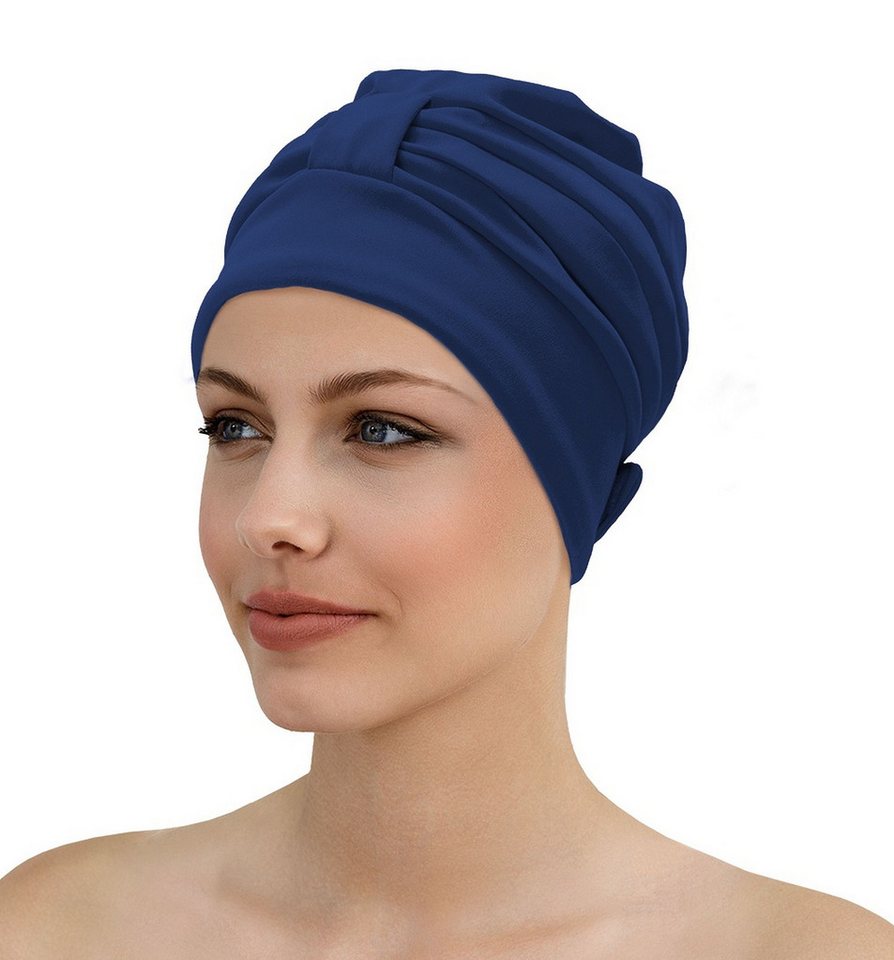 Fashy Badekappe Fashy - Badehaube Badekappe Bademode Damen Marine Blau 3473-54