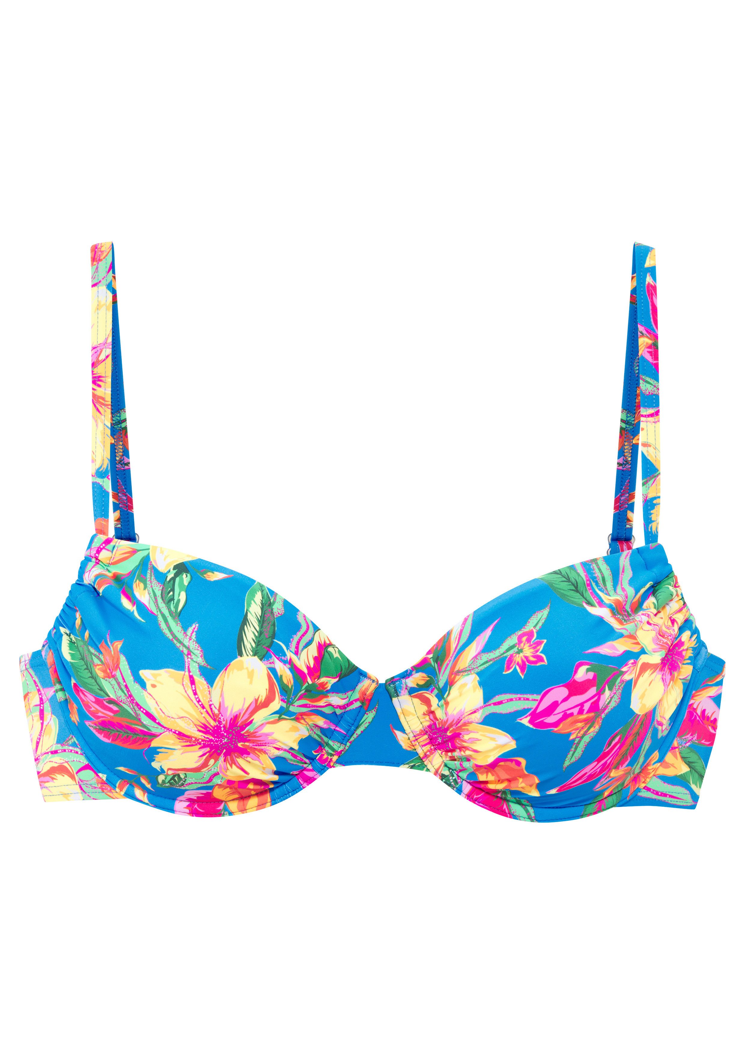 LASCANA Bügel-Bikini-Top Malia, mit tropischem Print