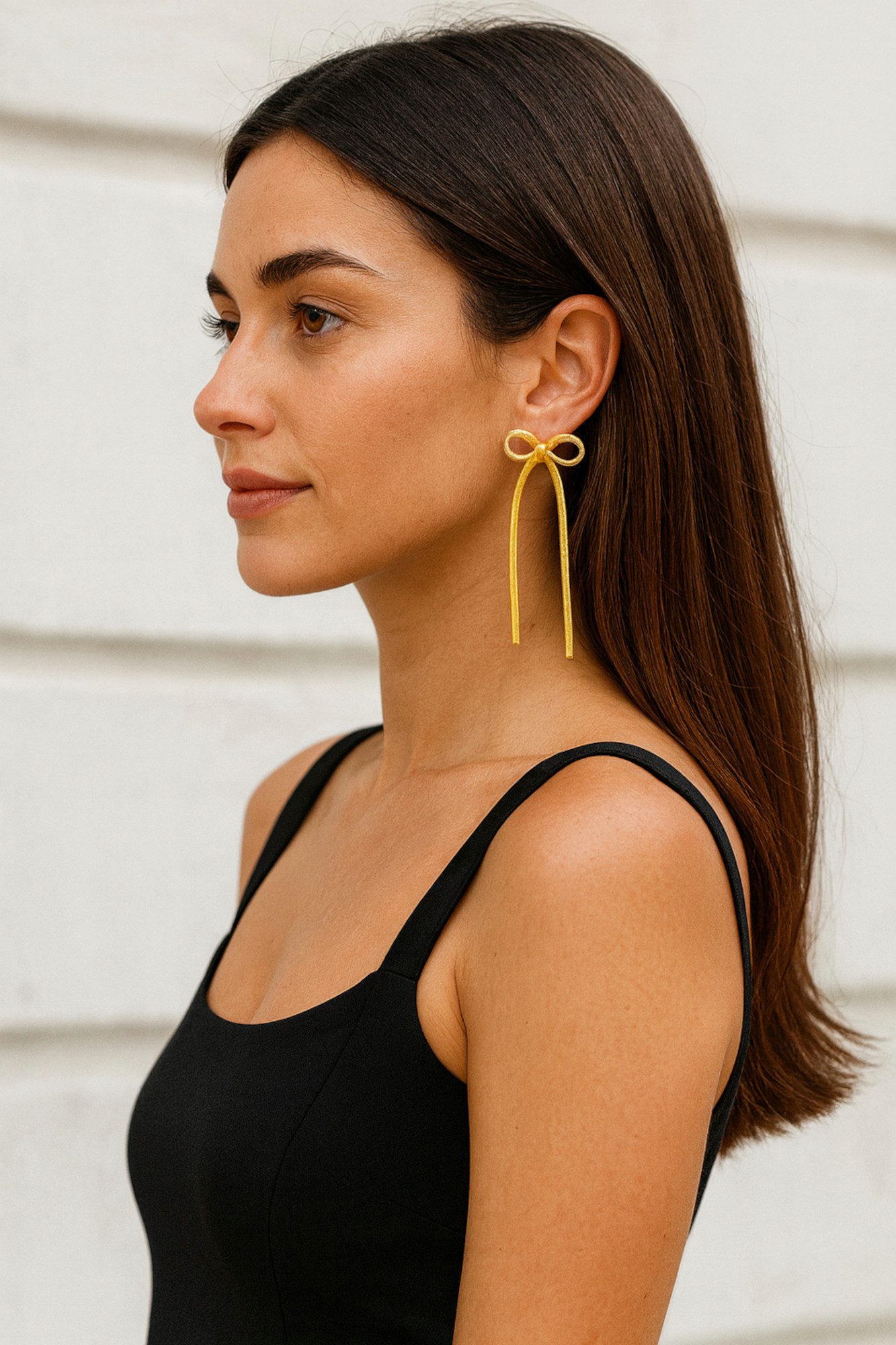 Ella Jonte Paar Ohrhänger, Schleife, lange Ohrstecker gold oder silber, ele günstig online kaufen