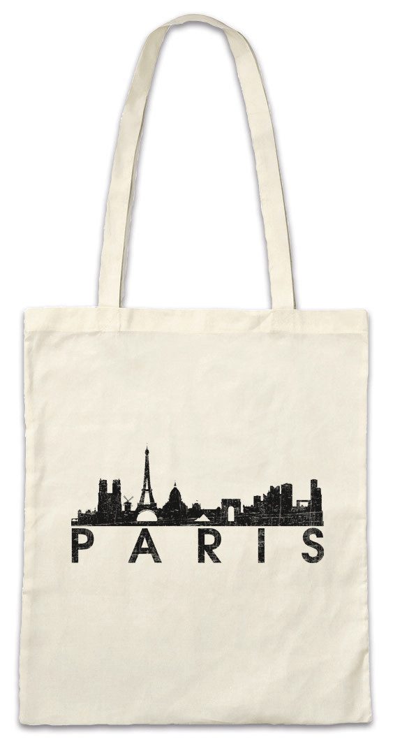 Urban Backwoods Beuteltasche Skyline Paris Stofftasche Stadt City Ville Eifelturm Frankreich France (1-tlg), French Louvre Eifel