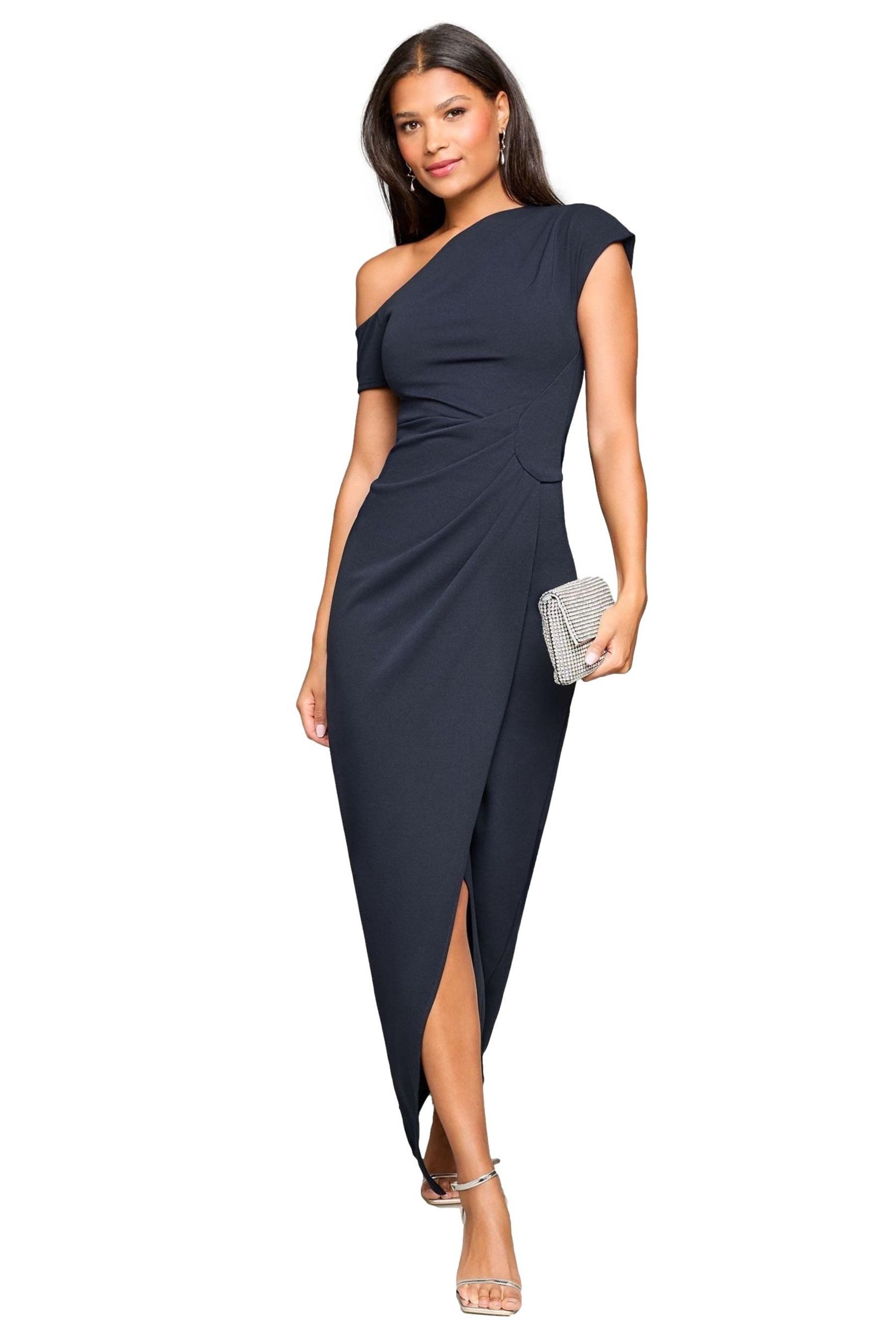 LIPSY Maxikleid Lipsy Maxikleid mit geraffter Taille, Regular (1-tlg)