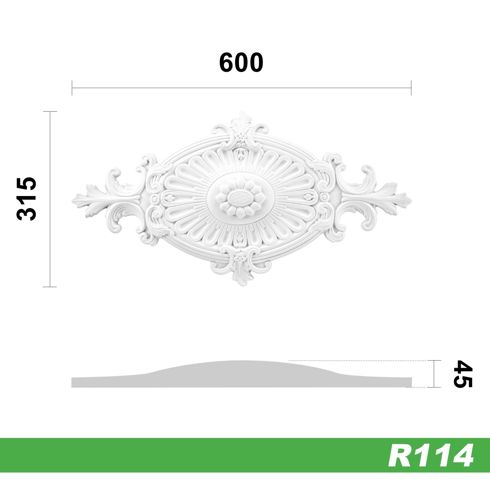 Grand Decor Wanddekoobjekt R114 (Stuckrosette aus günstig online kaufen