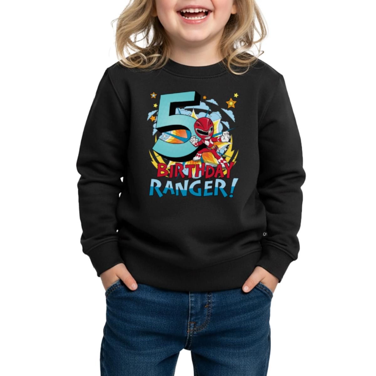 Spreadshirt Sweatshirt Power Rangers Geburtstag 5. Jahre Kinder/Teenager Premium Pullover (1-tlg)