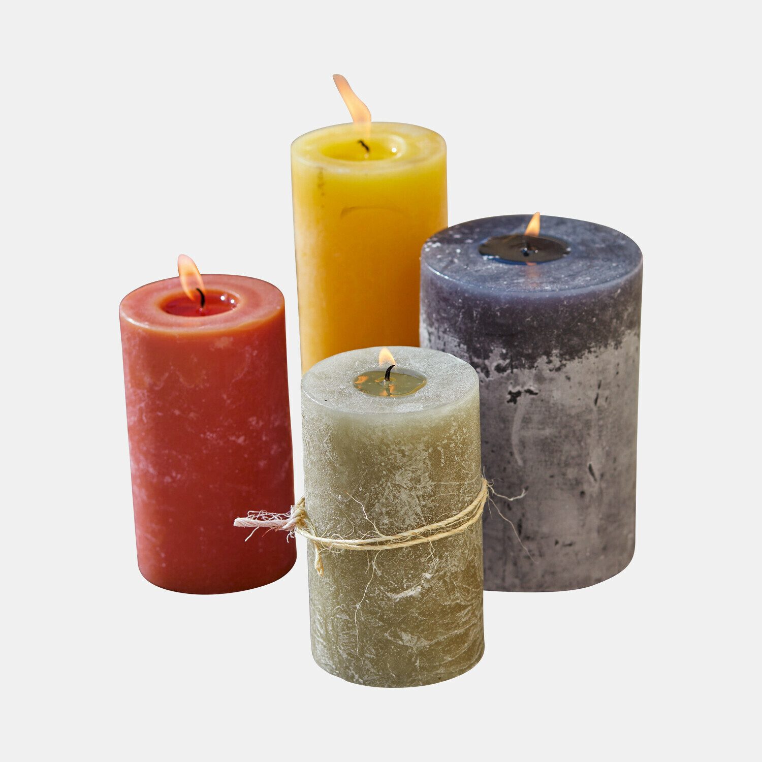 Mirabeau Stumpenkerze Kerze 4er Set Joliet bunt (4er Set, 4er Set), none