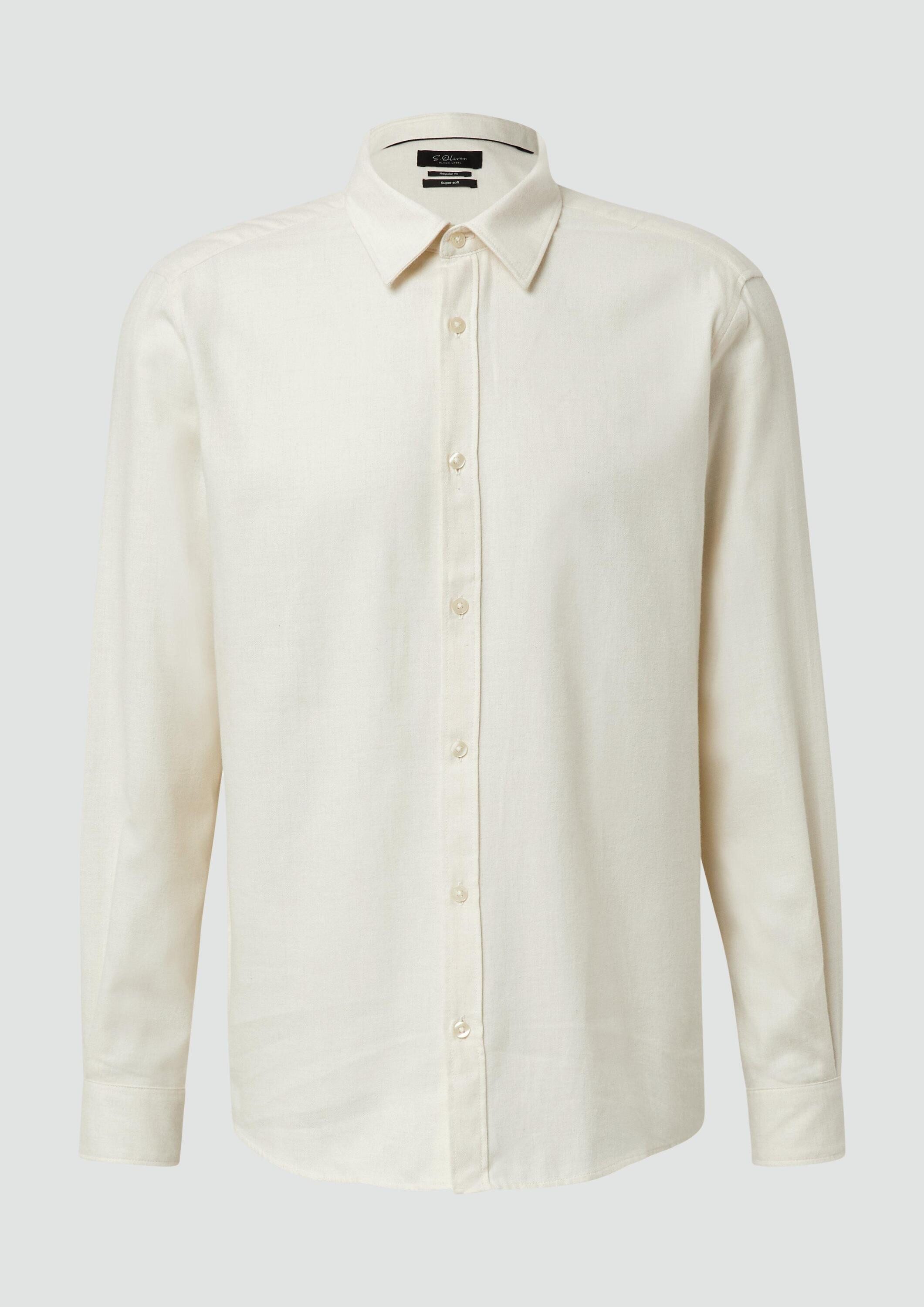 s.Oliver Langarmhemd Hemd Regular Fit: Hemd aus feinem Baumwollflanell