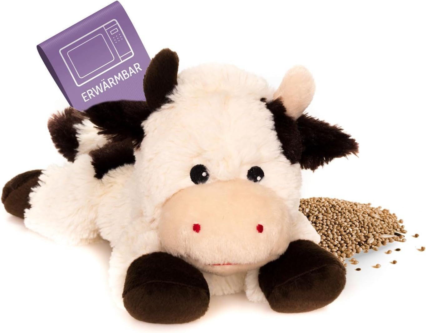 Habibi Plush Грелки Habibi Plush Грелки Stofftier Kuh schwarz / weiß