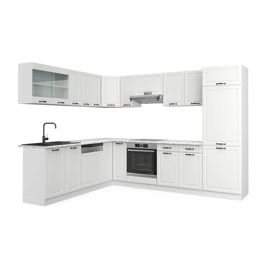 Vicco Küchenzeile R-Line, Weiß/Anthrazit, 240 cm, günstig online kaufen
