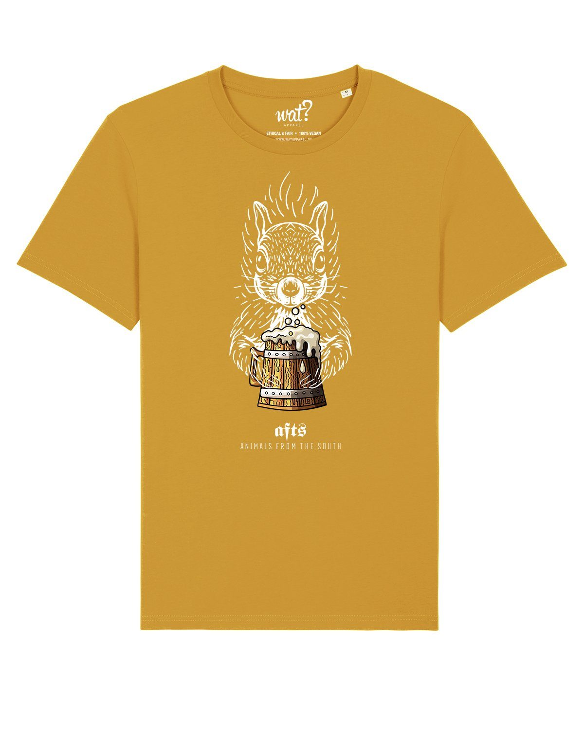 wat? Apparel Print-Shirt [#afts] Eichhörnchen (1-tlg) ocker