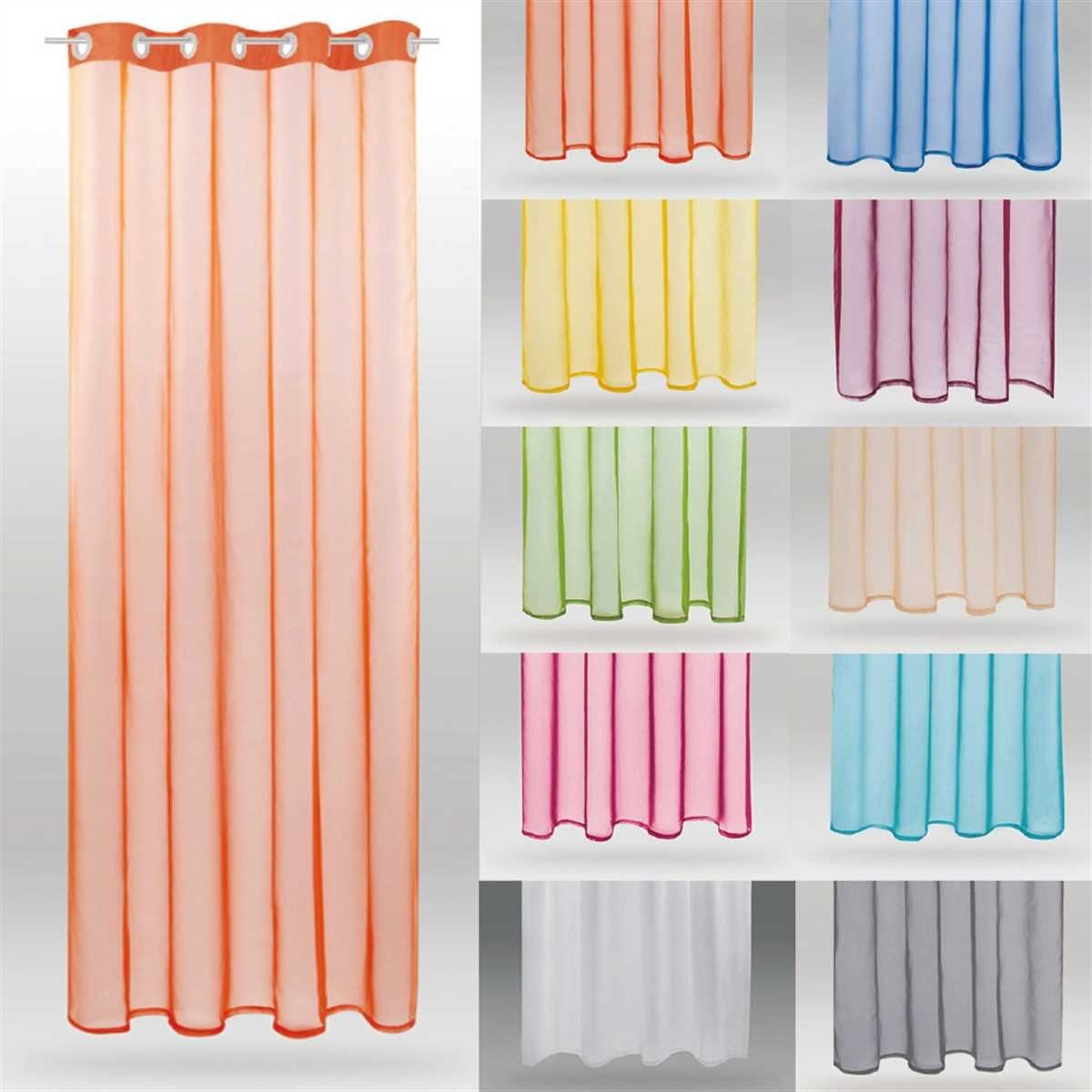 Bestlivings Vorhang (1 St), Ösen, transparent, Voile, Transparenter Ösenschal, Dekoschal in vers. Farben und Größen