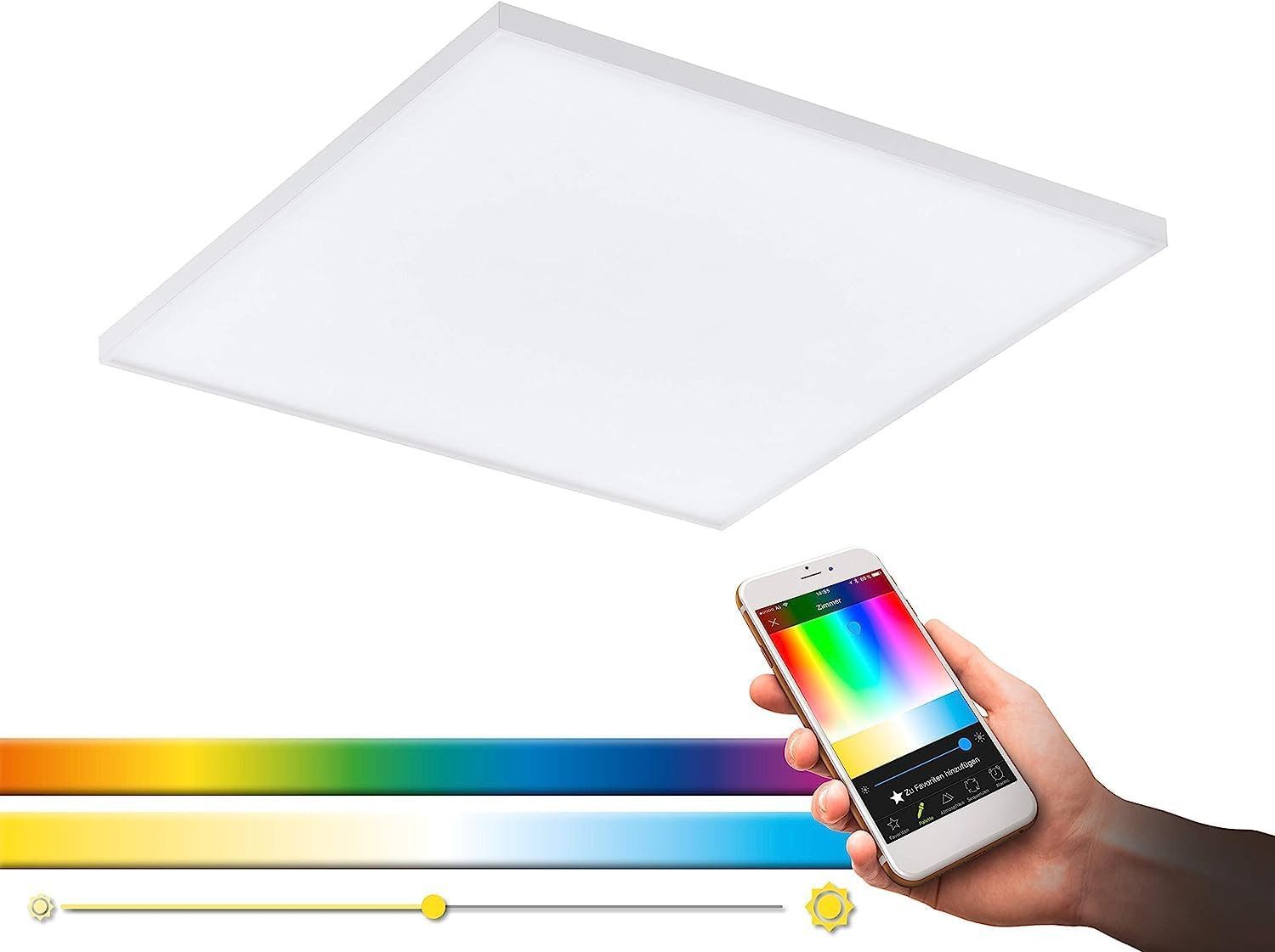 Deckenleuchten Eglo 32346 LED-Panel Deckenleuchte Crosslink TURCONA-C weiss L:45cm B: