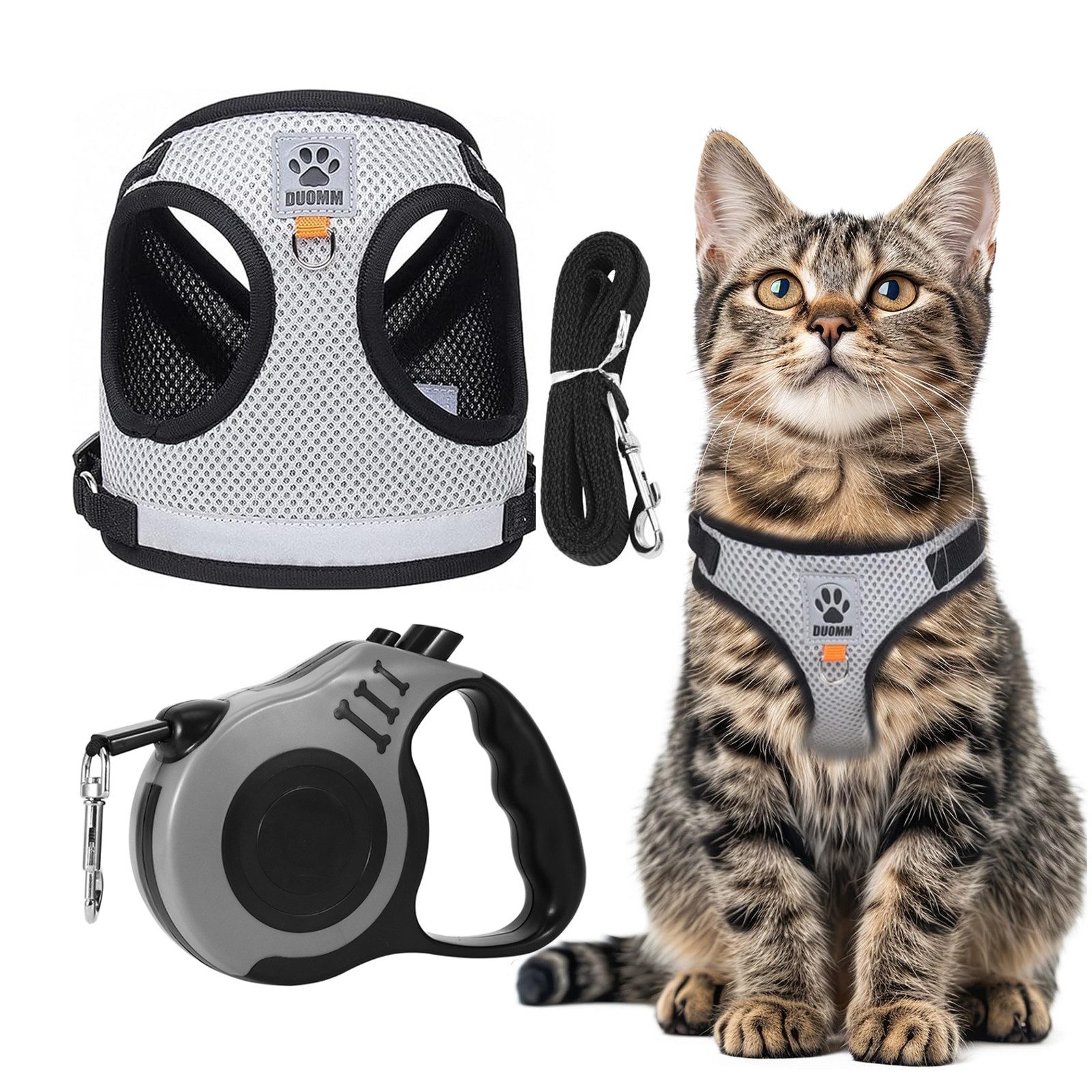 BlingBin Katzen-Geschirr Katzengeschirr mit Leine Verstellbar Ausbruchsiche günstig online kaufen