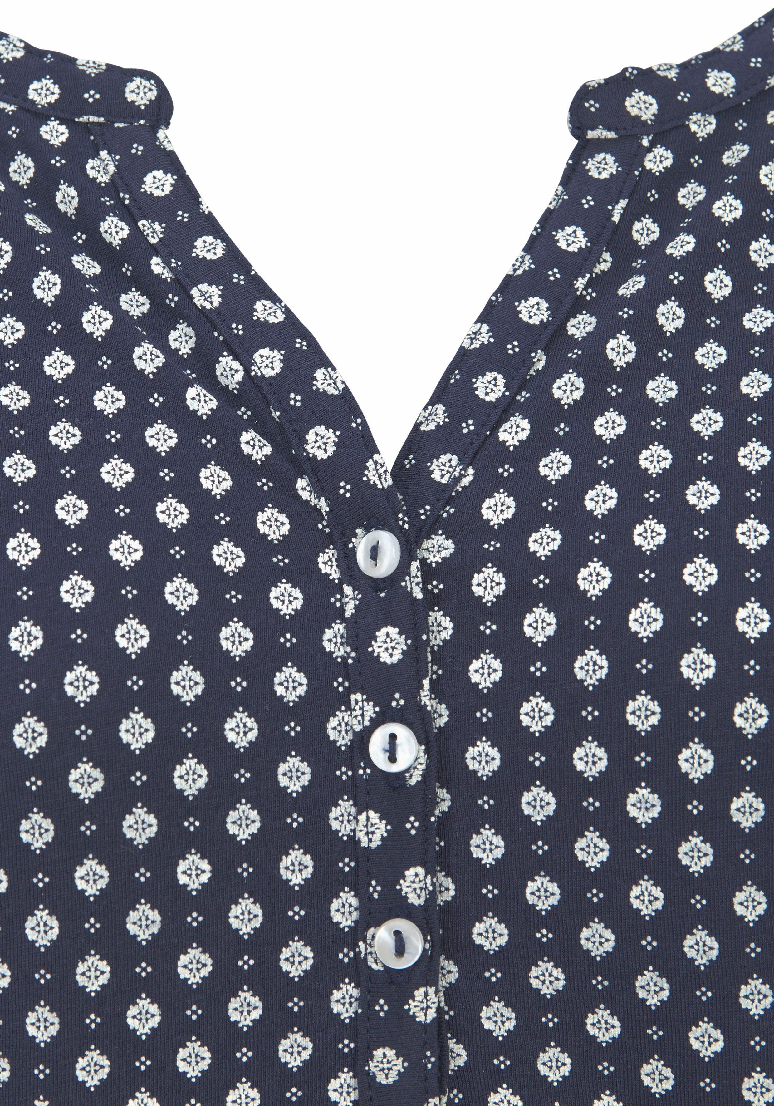 LASCANA Blusenshirt mit Knopfleiste Sommerblusenshirt aus pflegeleichter, luftiger Viskose-Qualität