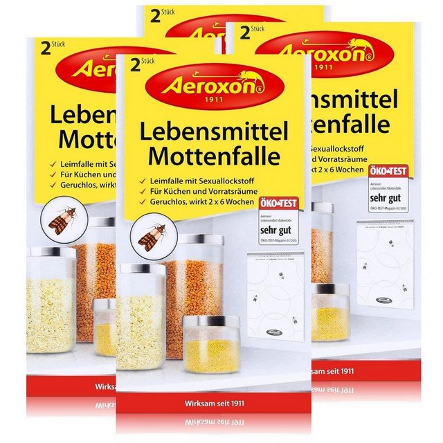 Aeroxon Insektenfalle Aeroxon Lebensmittel Mottenfalle 2 Stück – Für Küchen & Vorratsräume (
