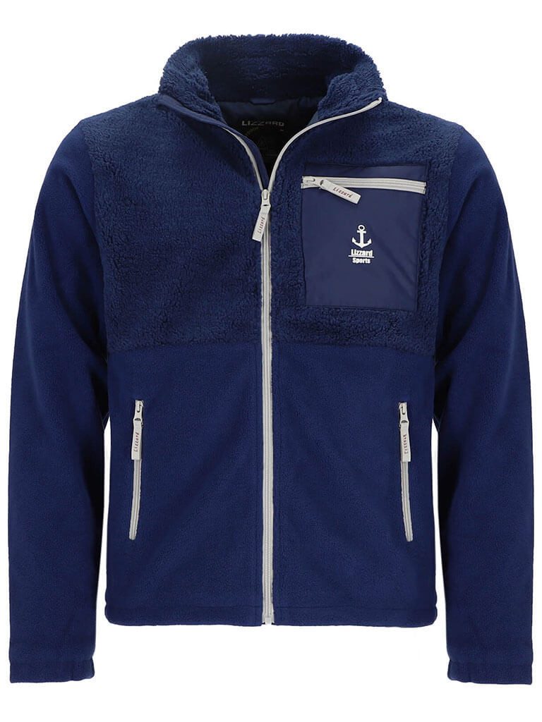 Lizzard Sports Fleecejacke Herren Jacke Fleece mit Stehkragen, Reißverschluss und Windstopper