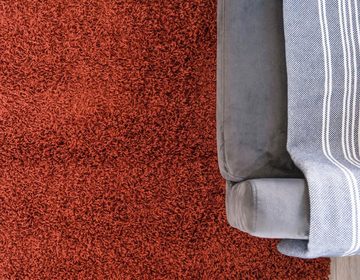 Hochflor-Teppich Shaggy Shag, Myflair Möbel & Accessoires, rund, Höhe: 38 mm, gewebt, Uni Farben, ideal im Wohnzimmer & Schlafzimmer