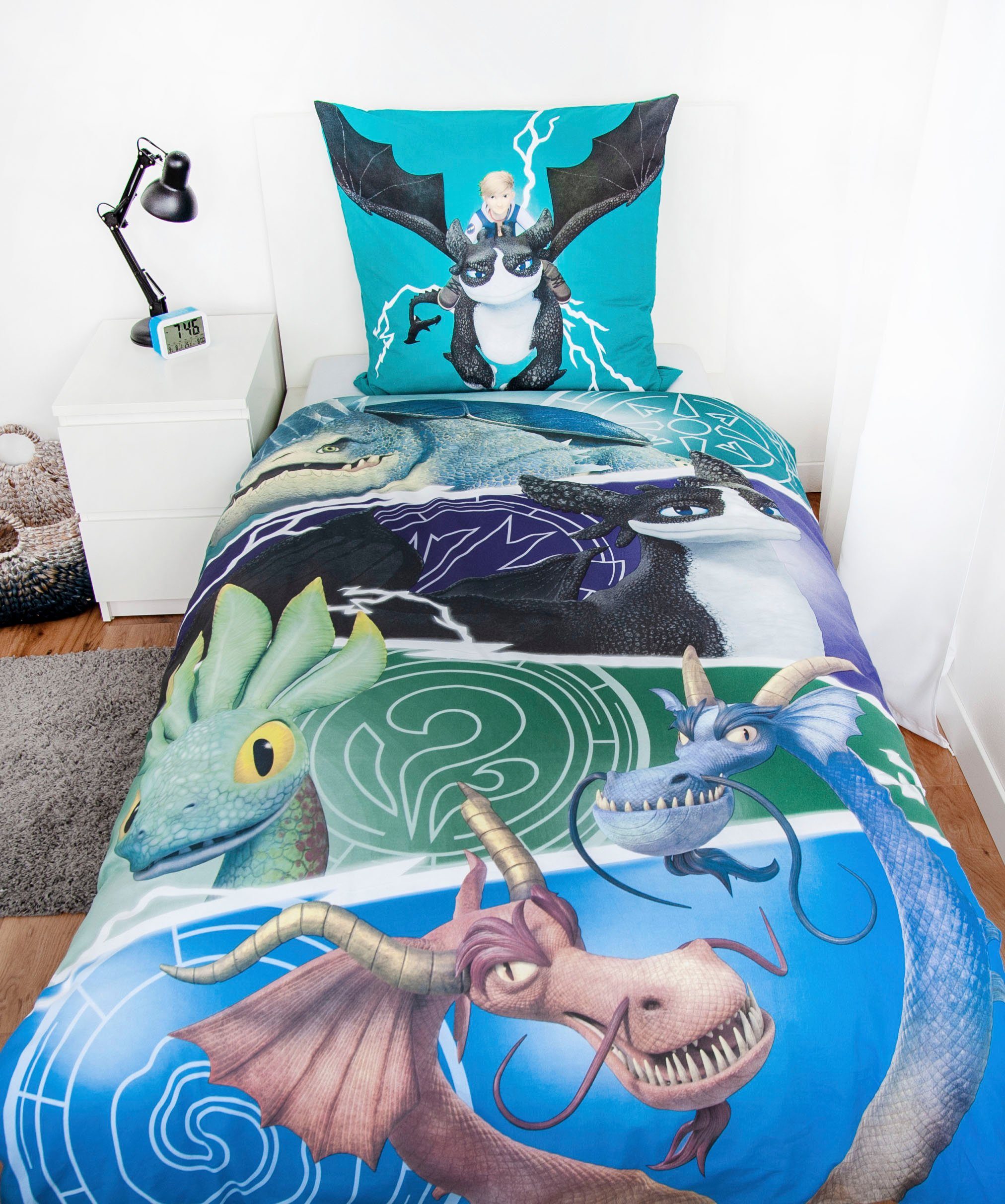 Bettwäsche Dragons, Renforcé, 2 teilig, Wendebettwäsche günstig online kaufen