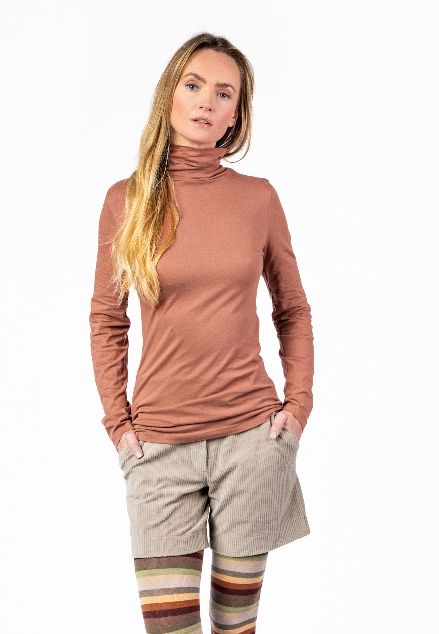 LIVING CRAFTS Rollkragenpullover NIA GOTS zertifiziert
