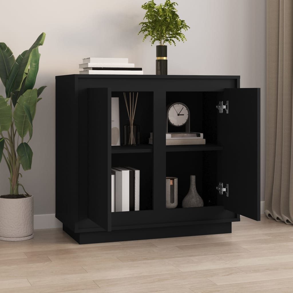 vidaXL Sideboard Sideboard Schwarz 80x34x75 cm günstig online kaufen