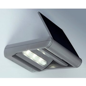 GreenBlue LED Solarleuchte GB131, LED fest integriert, mit Dämmerungssensor, neigbare Lichtquelle u. Solarpanel, IP44 Schutzart, 12W Leistung