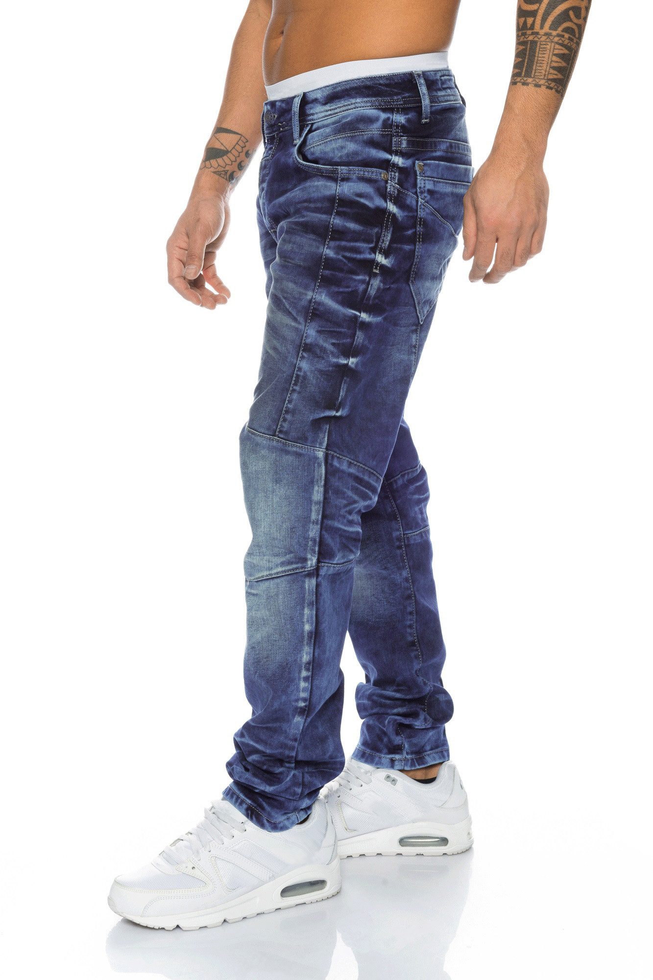 Cipo & Baxx Slim-fit-Jeans Herren Jeans mit stylischen Nahtverläufen und el günstig online kaufen