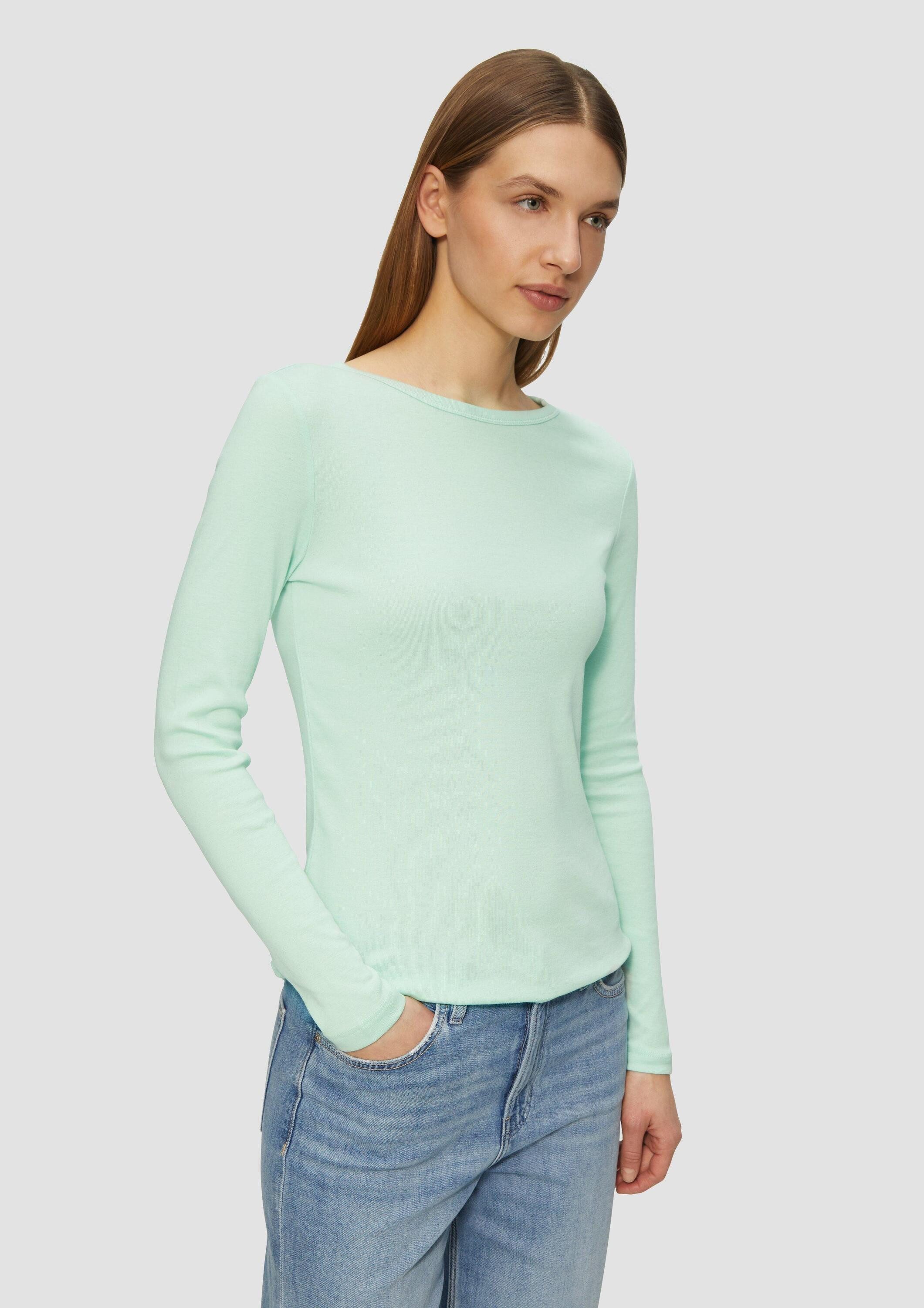 s.Oliver Langarmshirt T-Shirt Baumwoll-Longsleeve im Slim Fit günstig online kaufen