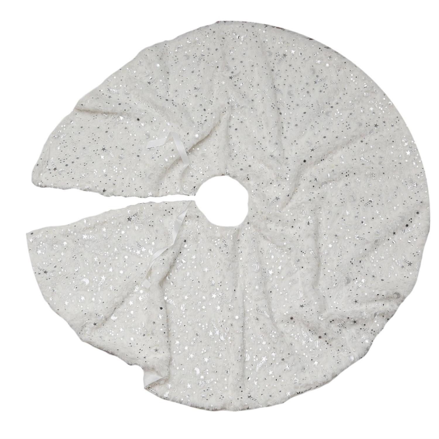 MARELIDA Weihnachtsbaumdecke Baumteppich Sterne Baumrock Tannenbaumdecke Ch günstig online kaufen