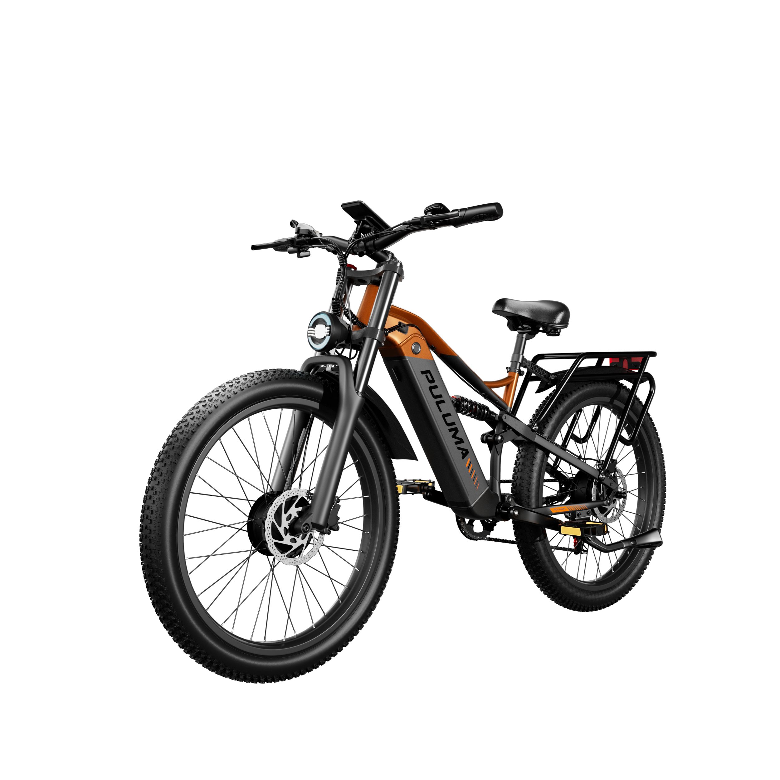 PixelPilot E-Bike Cityrad 26 Zoll Fully Fatbike mit 20Ah Akku, Shimano 7-Gang, DNM Dämpfung pro, 7 Gang, (Packung)