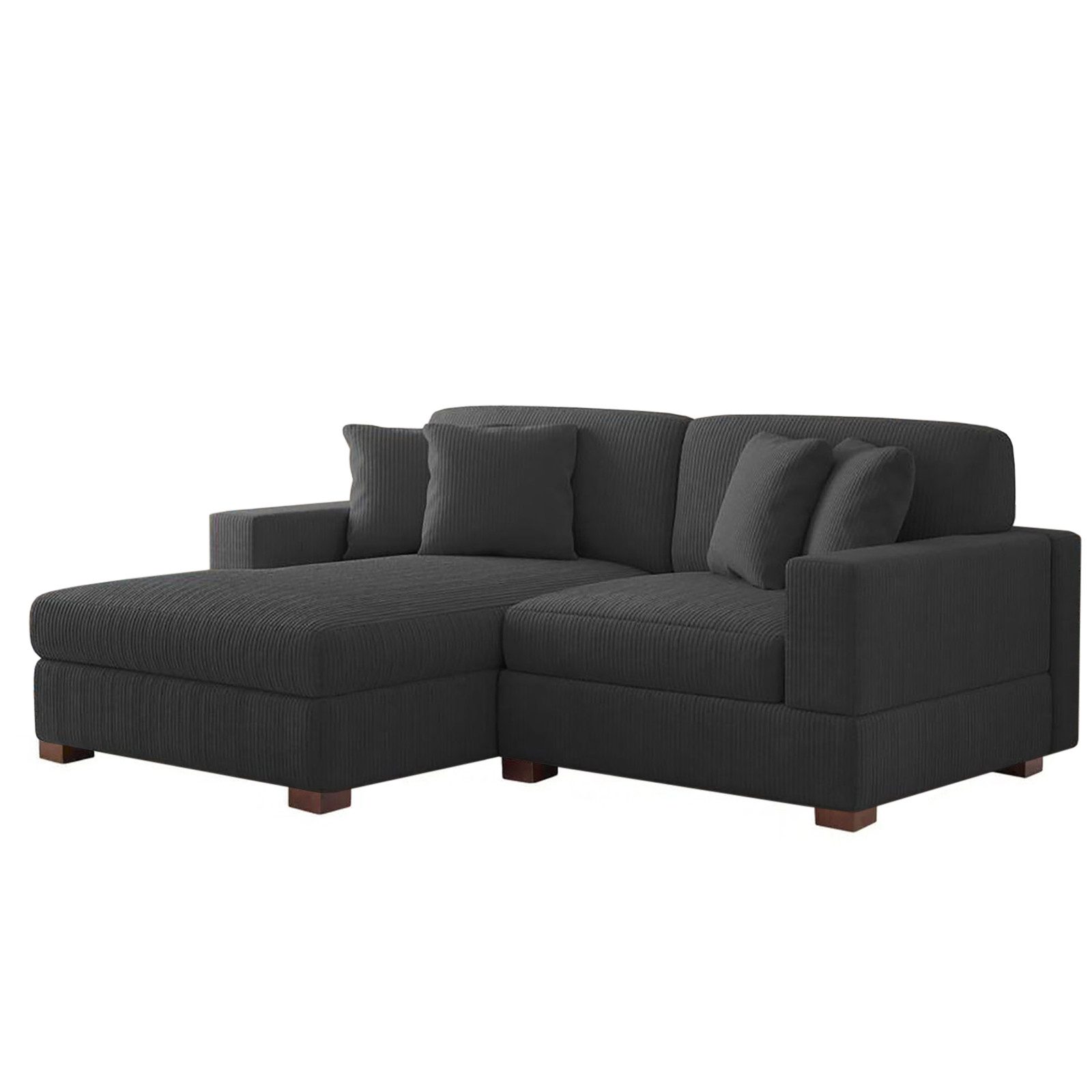 HTI-Living Sofa Couch mit Ottomane Links Xenia Anthrazit, Stück 1 Teile günstig online kaufen