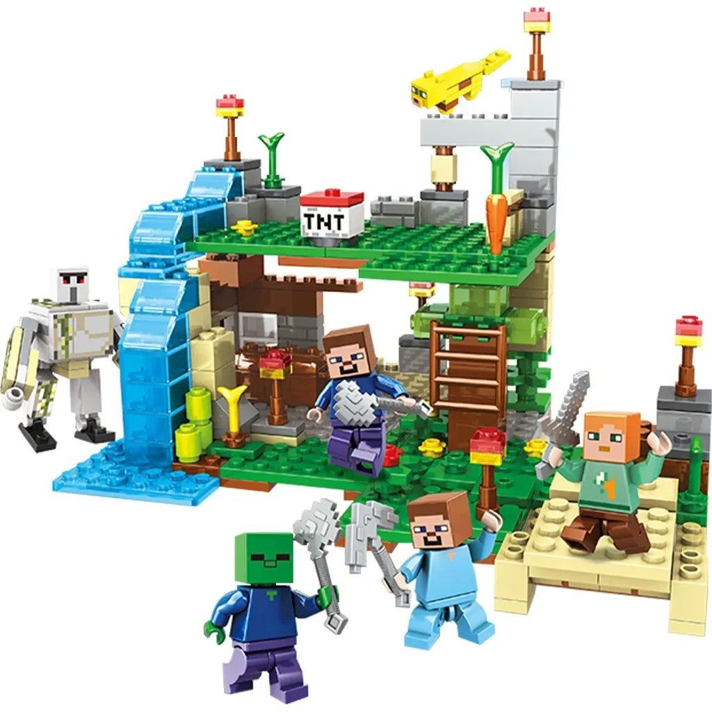 Athlix Klemmbausteine Set kompatibel mit Lego für Minecraft Fans Baustein Spielbausteine