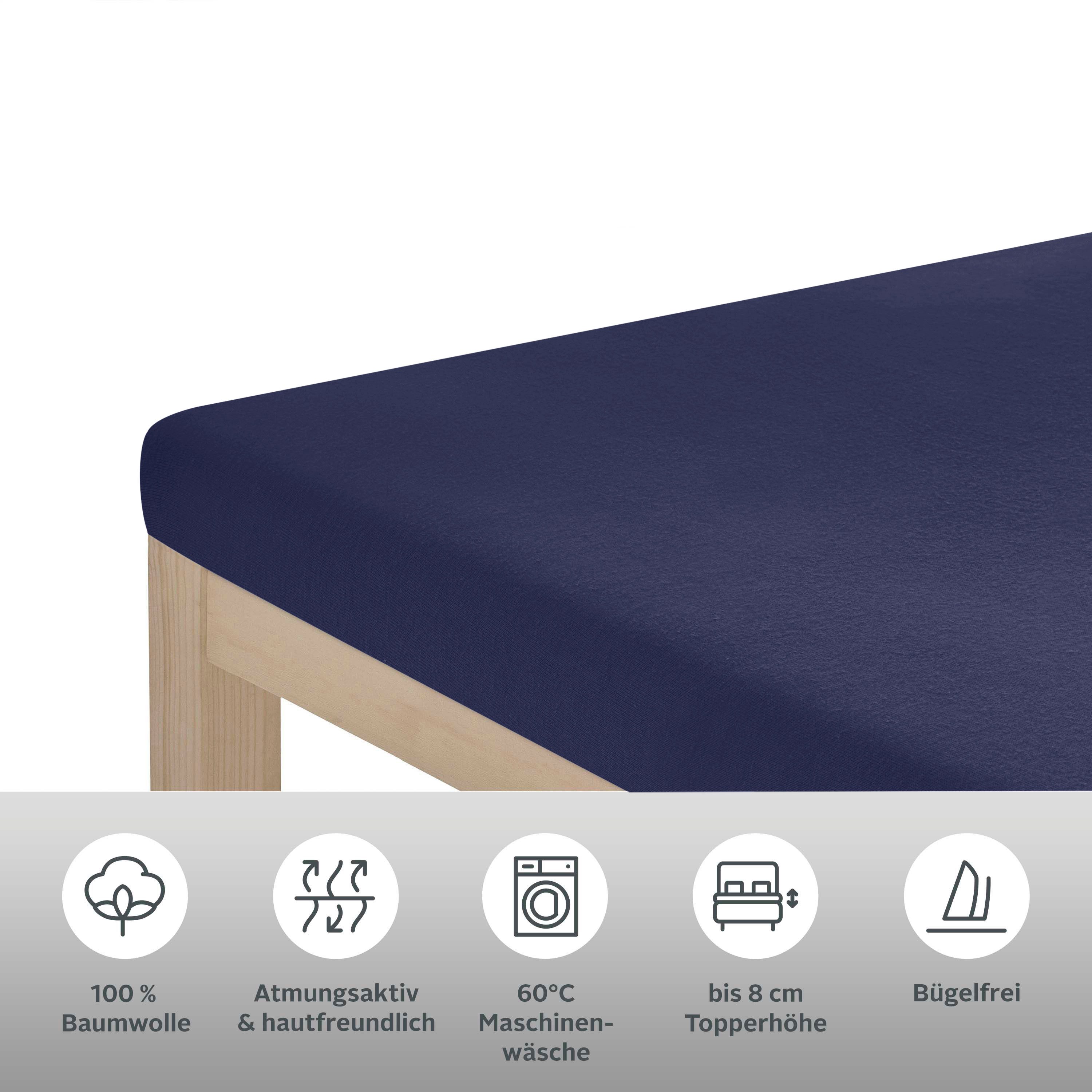 OTTO home Spannbettlaken Topper Basic, in Gr. 90x200, 140x200 oder 180x200 günstig online kaufen