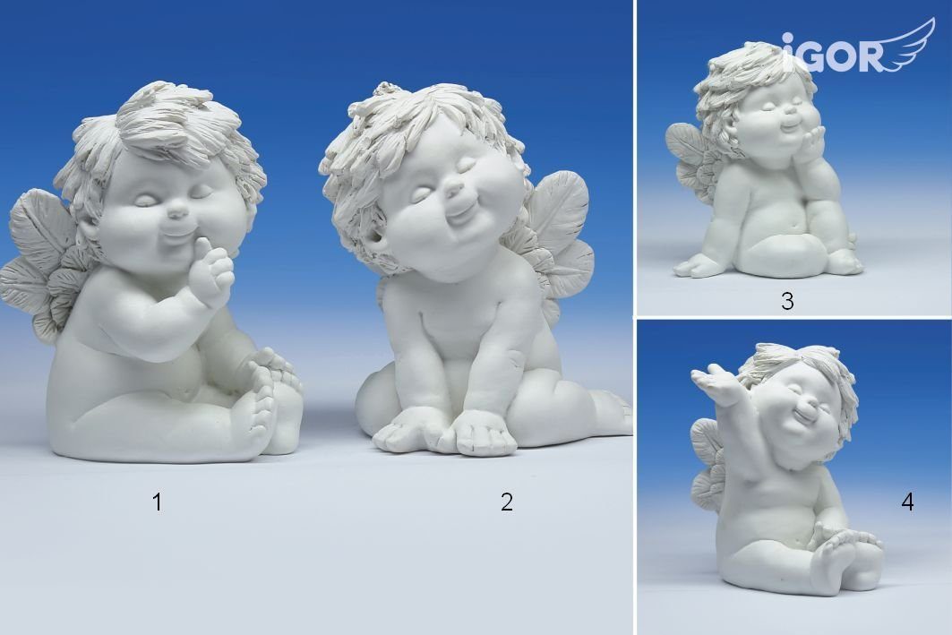 Small-Preis Engelfigur Engel Igor sitzend 24 cm groß 4 verschiedene Modelle 154