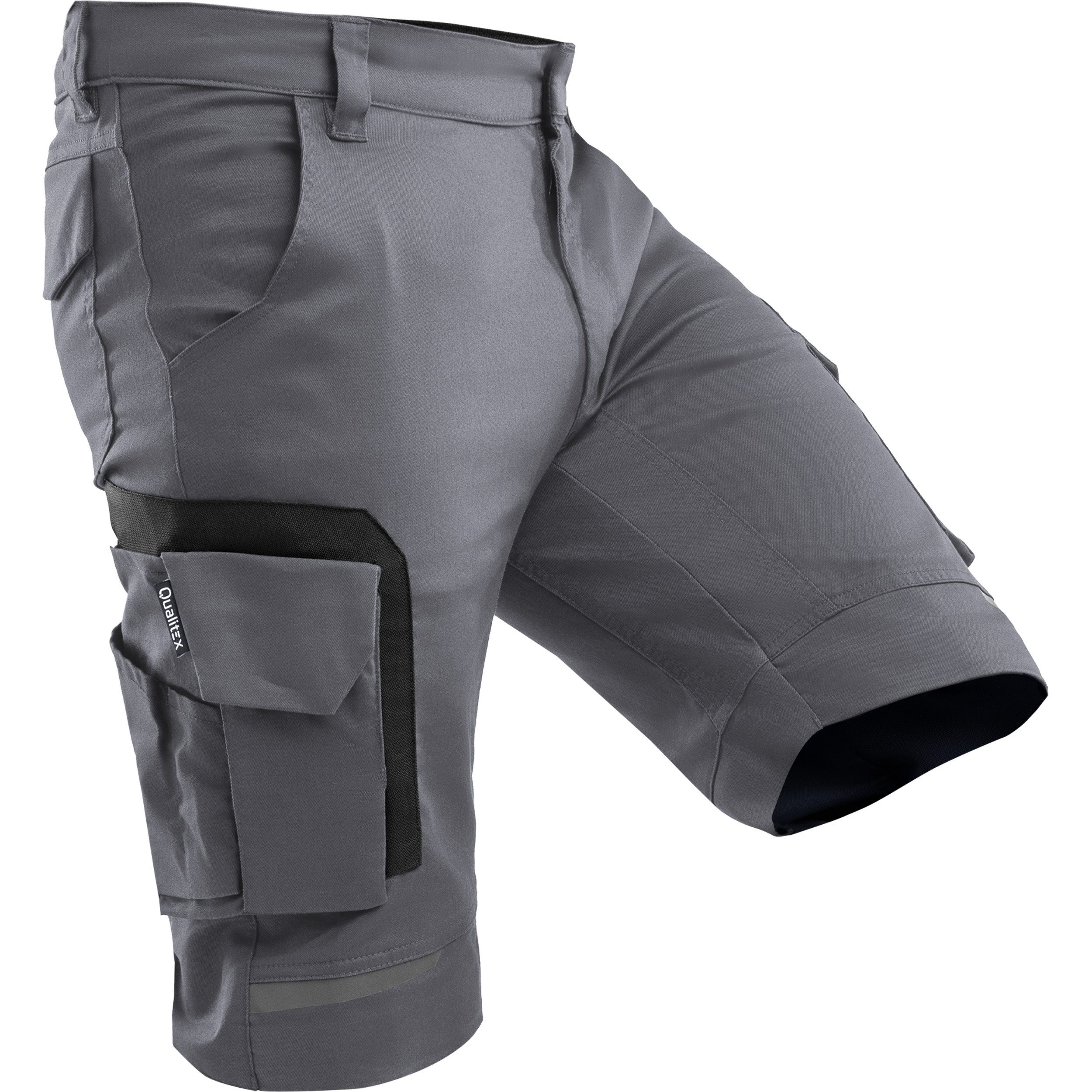 Qualitex Workwear Arbeitsshorts Herren Arbeitsshorts – Stretch, Cordura, Handwerk & Sommer Shorts (1-tlg) 6 Taschen, ergonomischer Schnitt & maximale Bewegungsfreiheit