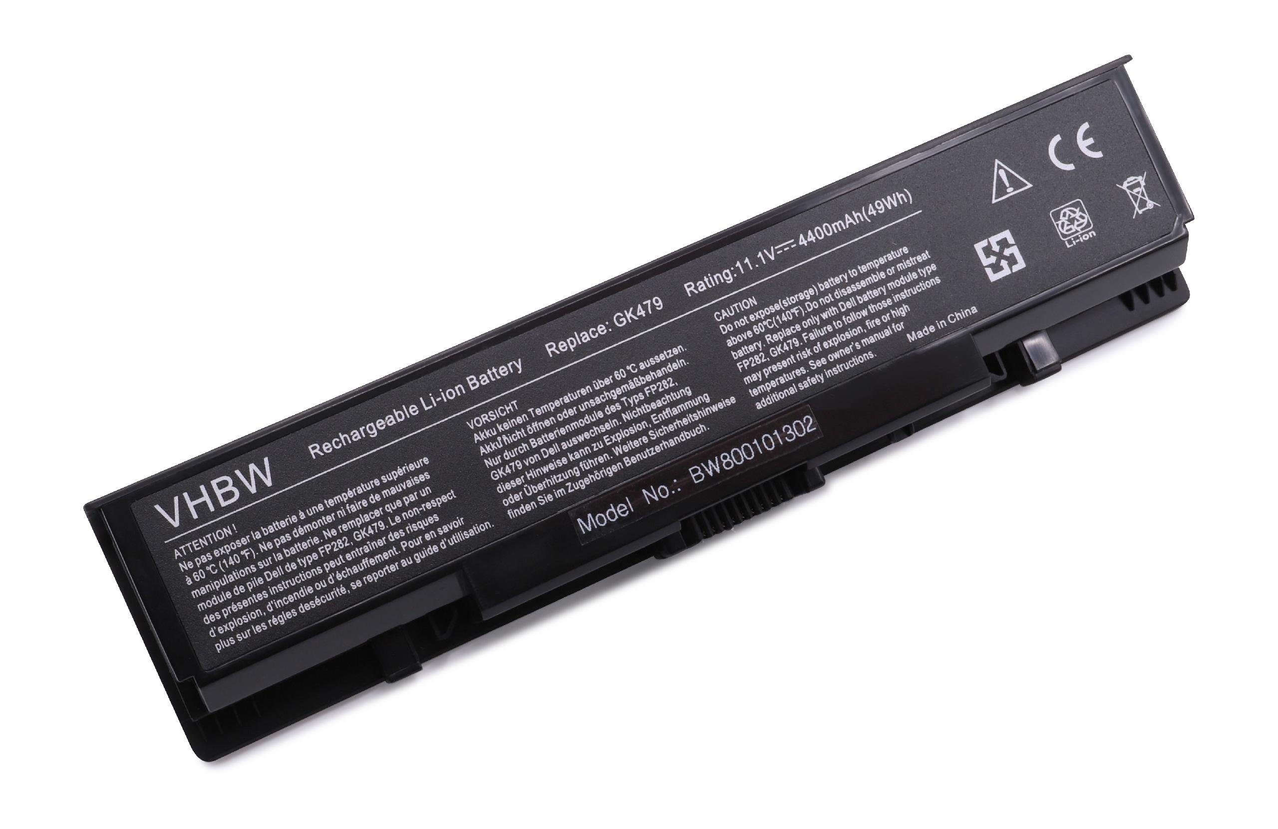 Netbook mAh Notebook Laptop-Akku Originalteilebezeichnung GK479, für vhbw (4400mAh, Dell für Baugleiche 4400 NR239 / 11,1V, Ersatz Li-Ion)