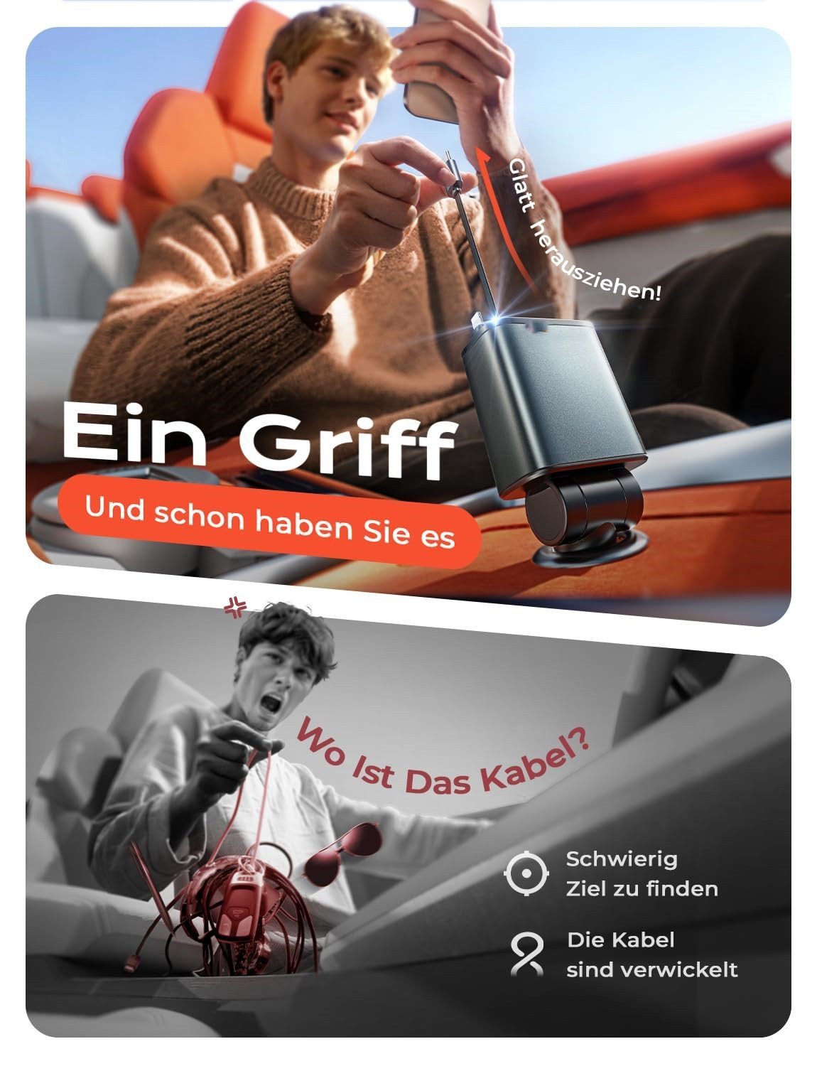 ibettertec Zigarettenanzünder USB C Auto Ladegerät USB-Ladegerät (Handy Schnellladegerät USB Zigarettenanzünder Adapter Kompatibel mit iPhone 16/16 Pro Max/15/14/13/12/11/AirPods/Galaxy S24/S23/S22/Google Pixel9/8/7)