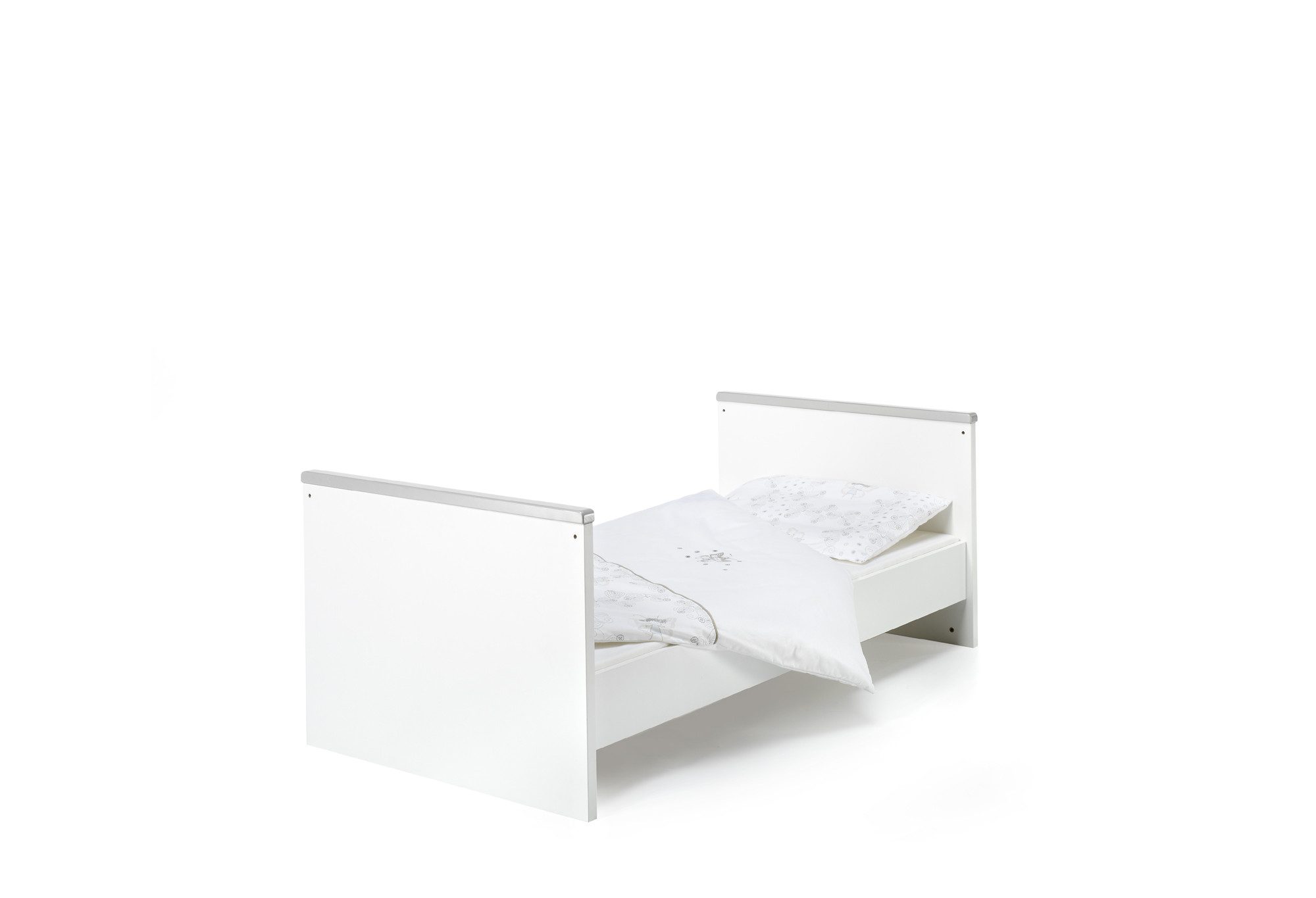 Schardt Babyzimmer-Komplettset Schardt 3-tlg Kinderzimmer Eco Silber mit Schrank 2 Türen/Seitenregal