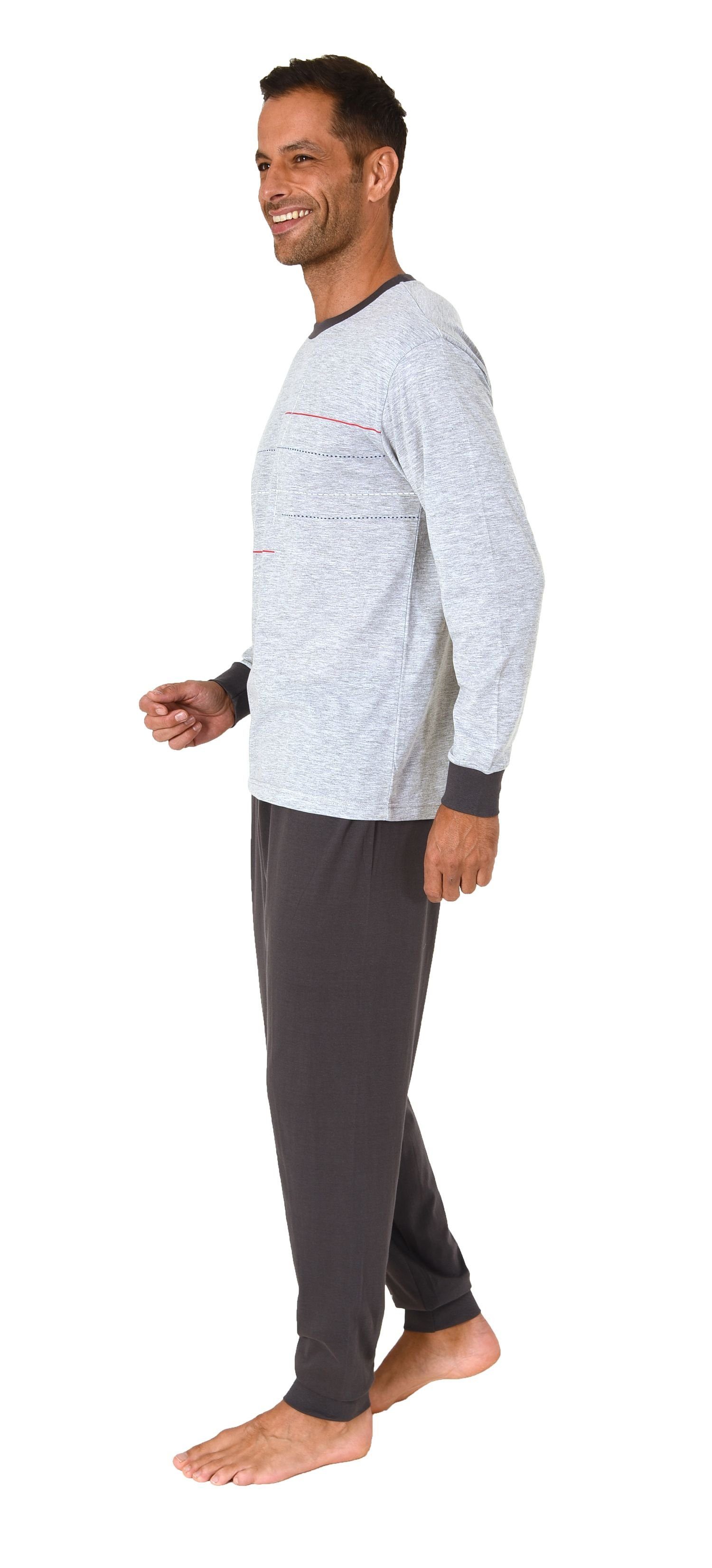 Normann Pyjama Normann Herren langarm Schlafanzug günstig online kaufen