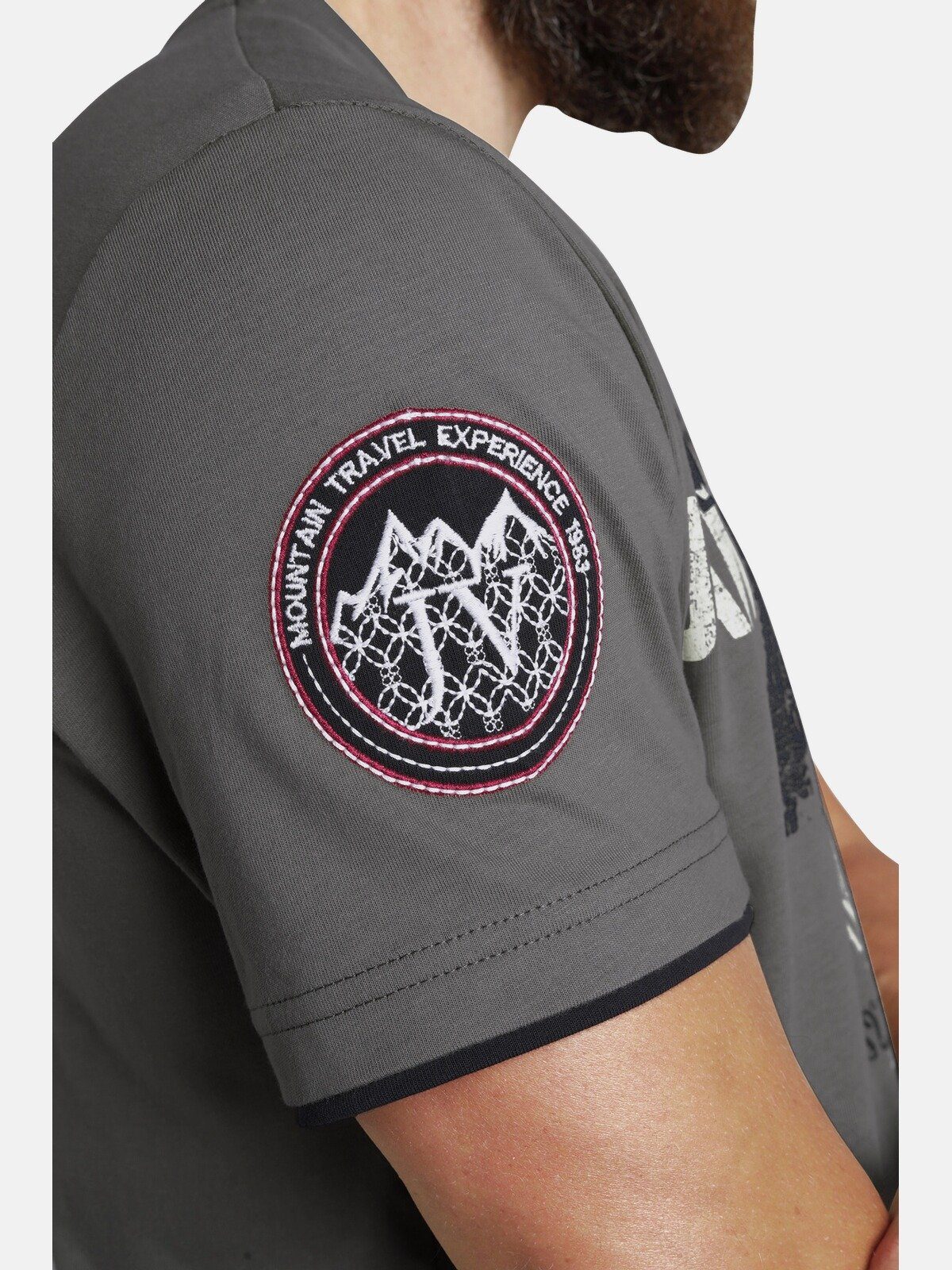 Jan Vanderstorm T-Shirt SÖLVE aus robustem Baumwolljersey – Bild 4 von 5
