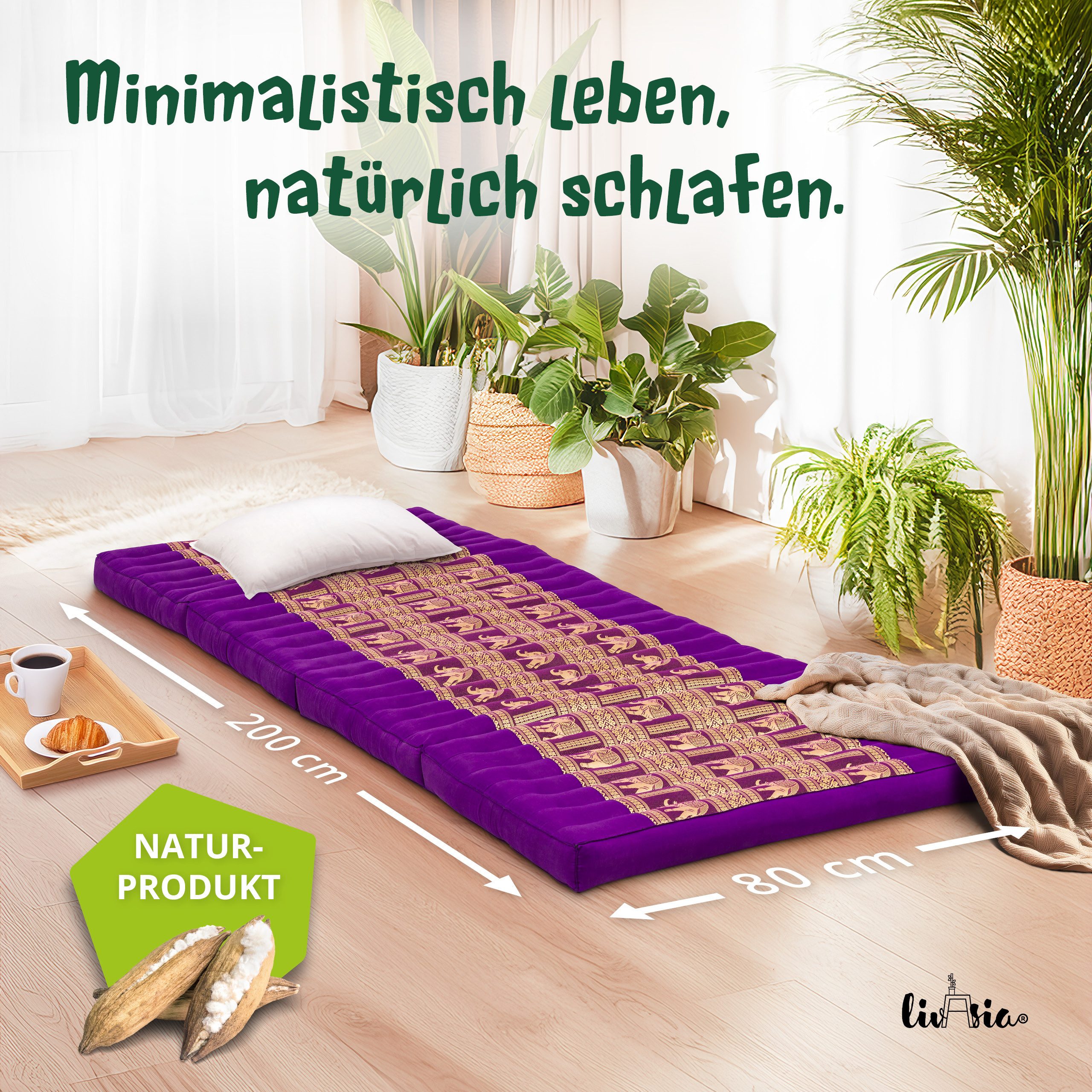 Klappmatratze Klappmatratze 80 cm (Deluxe) vegan und günstig online kaufen